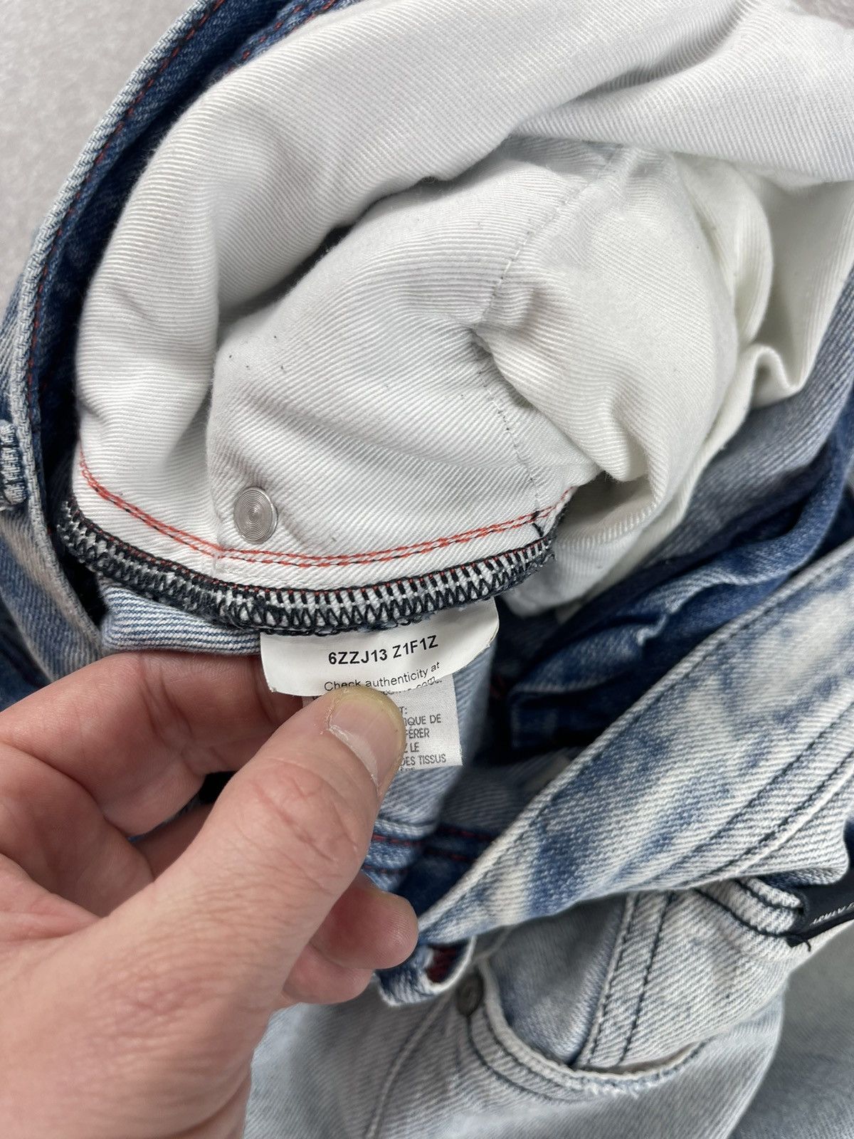 Armani × Armani Exchange Armani Exchange J13 Slim Distressed Denim Jeans Size US 40 / EU 56 - 10 Thumbnail