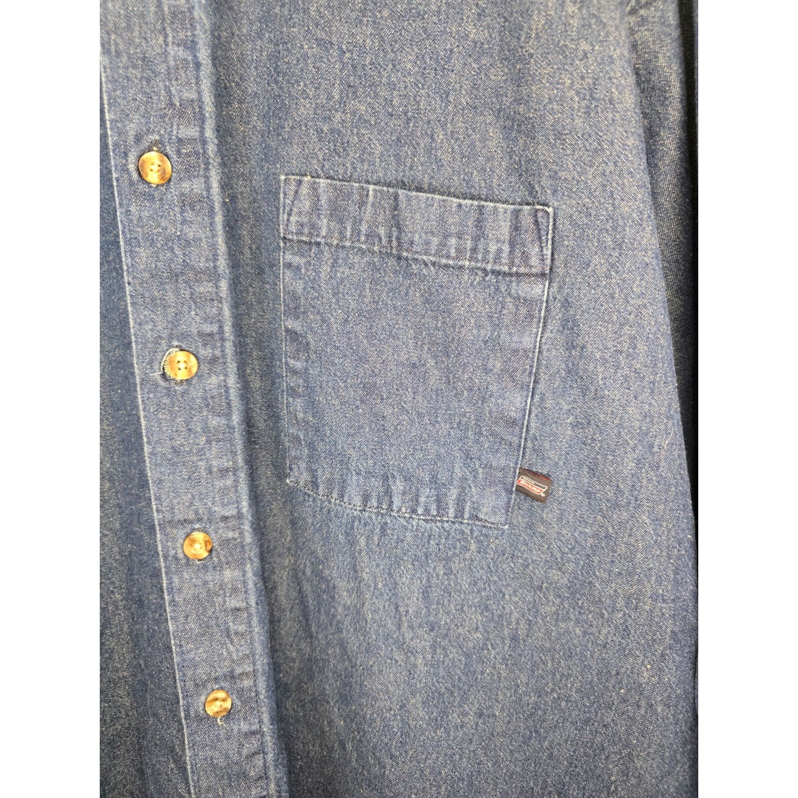 Dickies Dickies Button Up Denim Long Sleeve Blue XXL Workwear Shirt Size US L / EU 52-54 / 3 - 2 Thumbnail