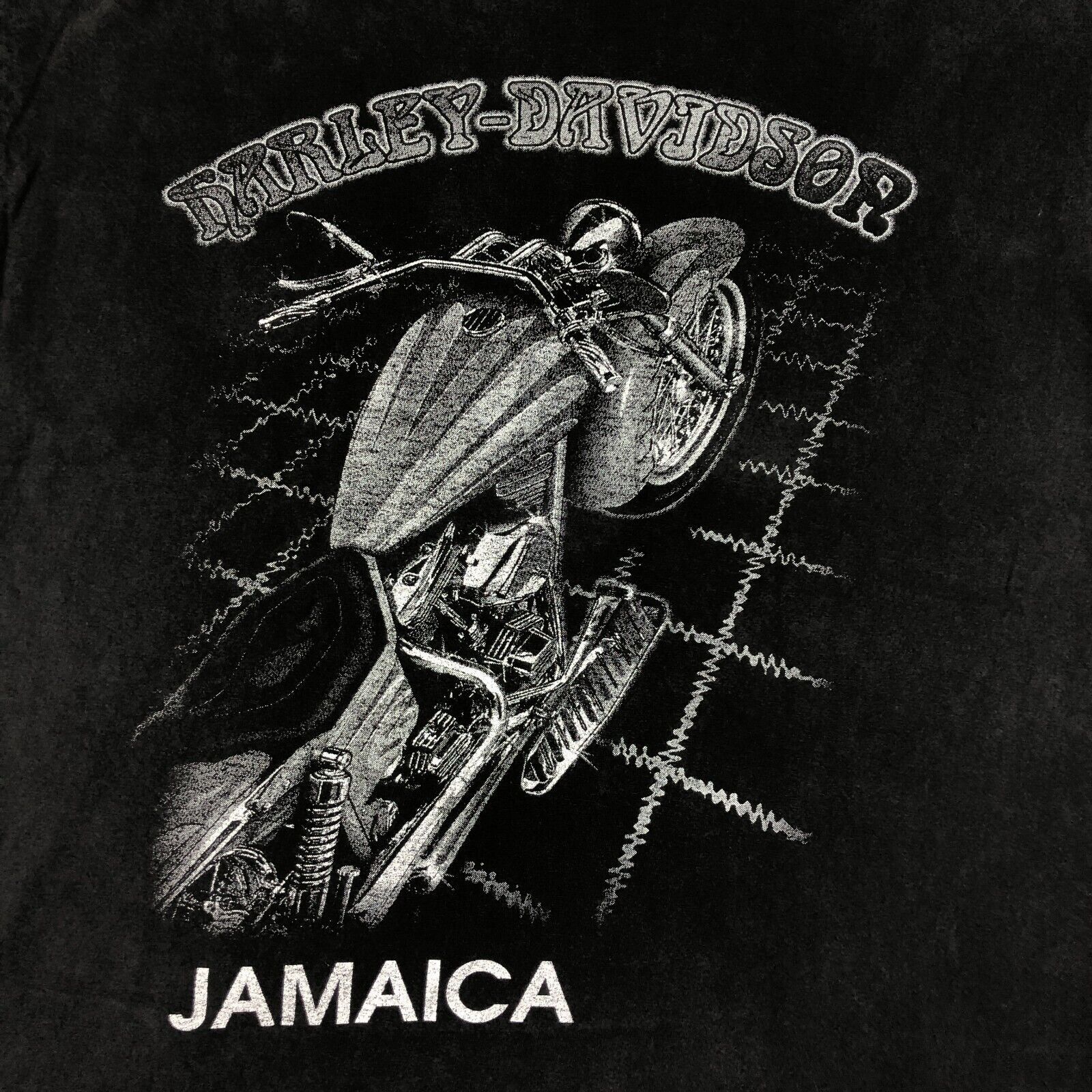 Harley Davidson × Vintage Vintage Harley Davidson Jamaica Motorcycle Tee T shirt XL Size US XL / EU 56 / 4 - 5 Thumbnail