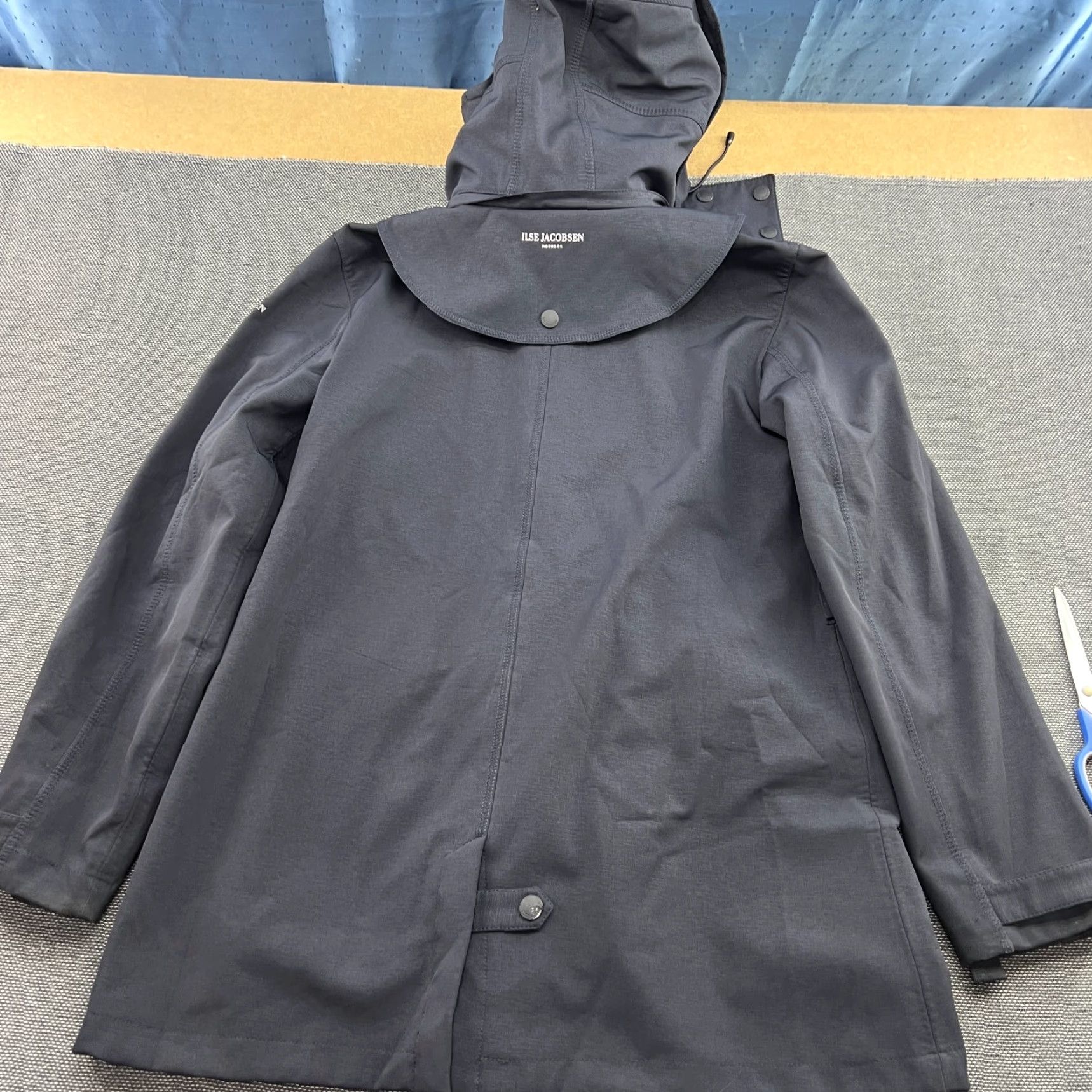 Ilse Jacobsen Ilse Jacobsen Hornbaek Womens Raincoat Jacket Parka Plaid Black 38 Weather Rain Mens Womens Girls 90s 2000s Size XS / US 0-2 / IT 36-38 - 2 Thumbnail