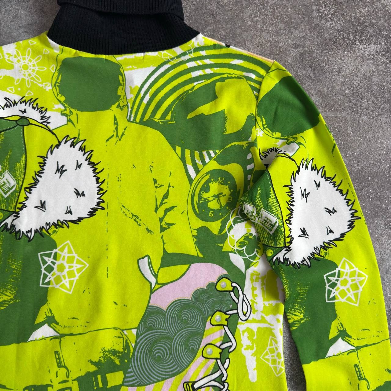 Custo Barcelona × Japanese Brand Custo Barcelona Y2K Vintage Lady Printed Long Sleeve Top Size L / US 10 / IT 46 - 10 Thumbnail