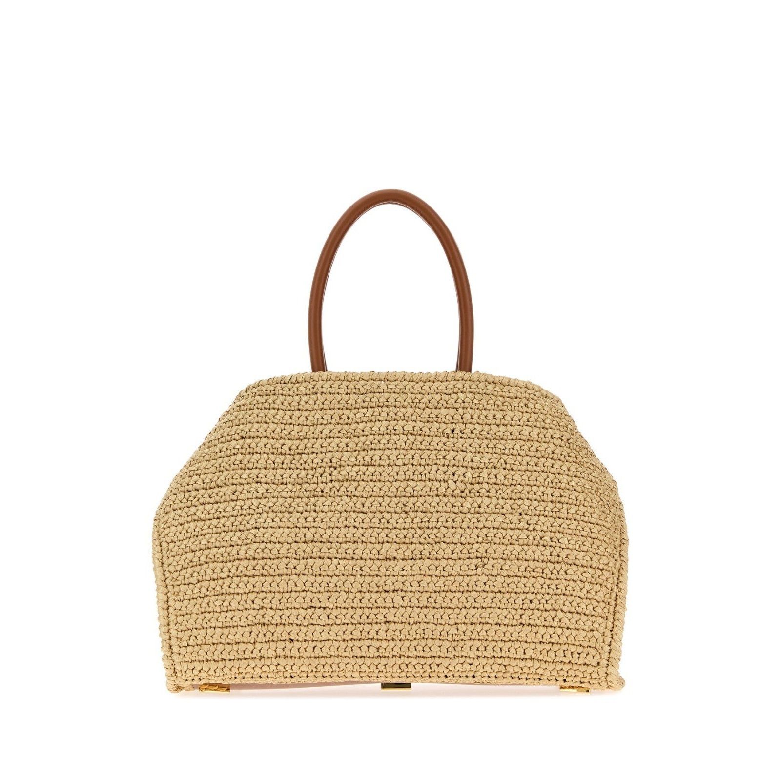 Salvatore Ferragamo FERRAGAMO Raffia Small Hug Natural Top Handle Bag New & Auth Size ONE SIZE - 3 Thumbnail
