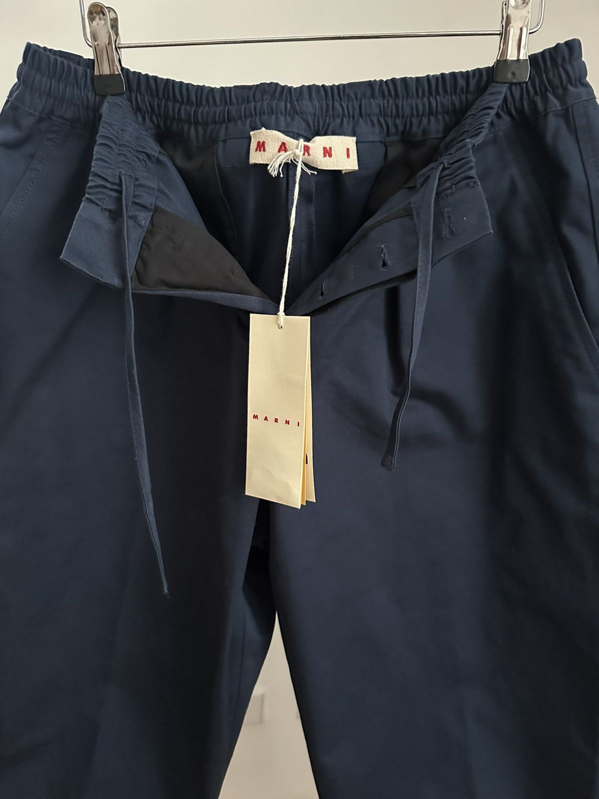 Marni MARNI Cropped Drawstring Cotton Pants Size US 30 / EU 46 - 2 Thumbnail