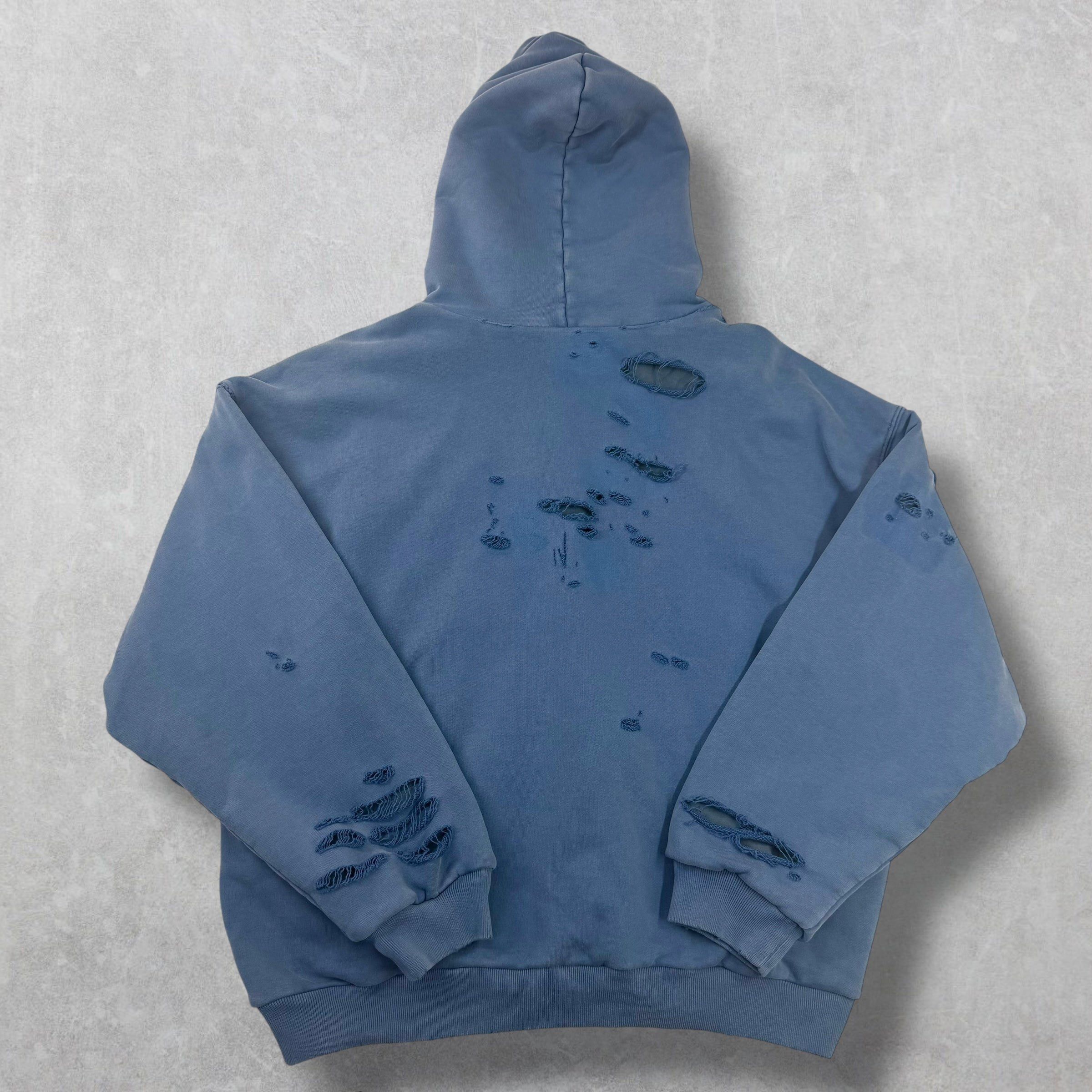 Balenciaga Balenciaga Washed Destruction Printed Logo Hoodie M Size US M / EU 48-50 / 2 - 2 Thumbnail