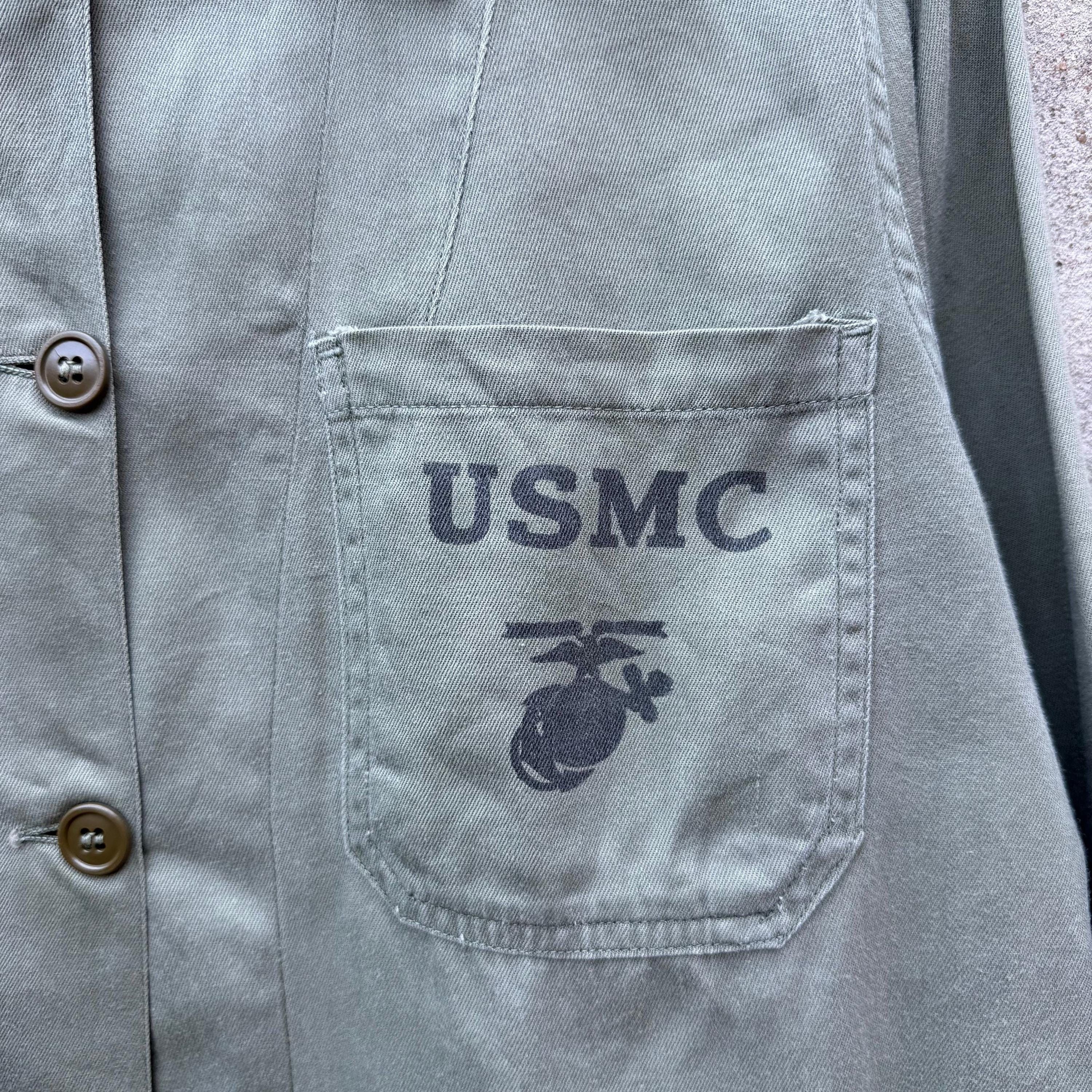 Vintage 50's USMC Women's P47 Style Cotton Chore Jacket Size M / US 6-8 / IT 42-44 - 4 Thumbnail