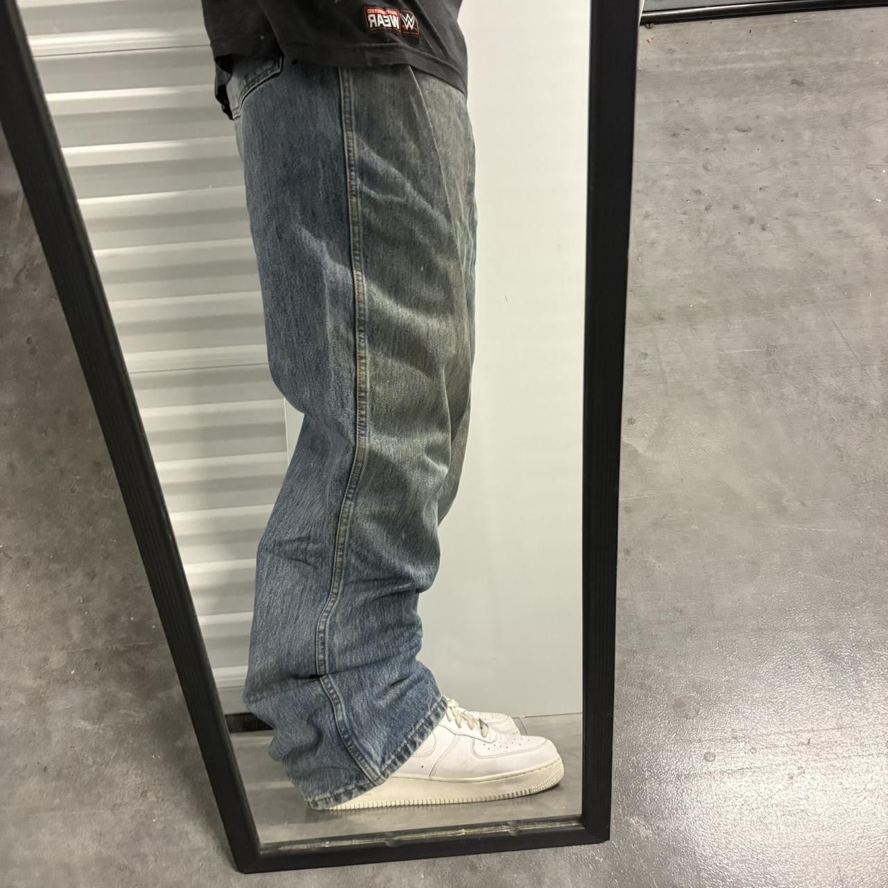 Japanese Brand × Vintage Crazy Vintage Y2K/2000s Baggy Medium Wash RedHead Denim Jeans! Size US 40 / EU 56 - 2 Thumbnail