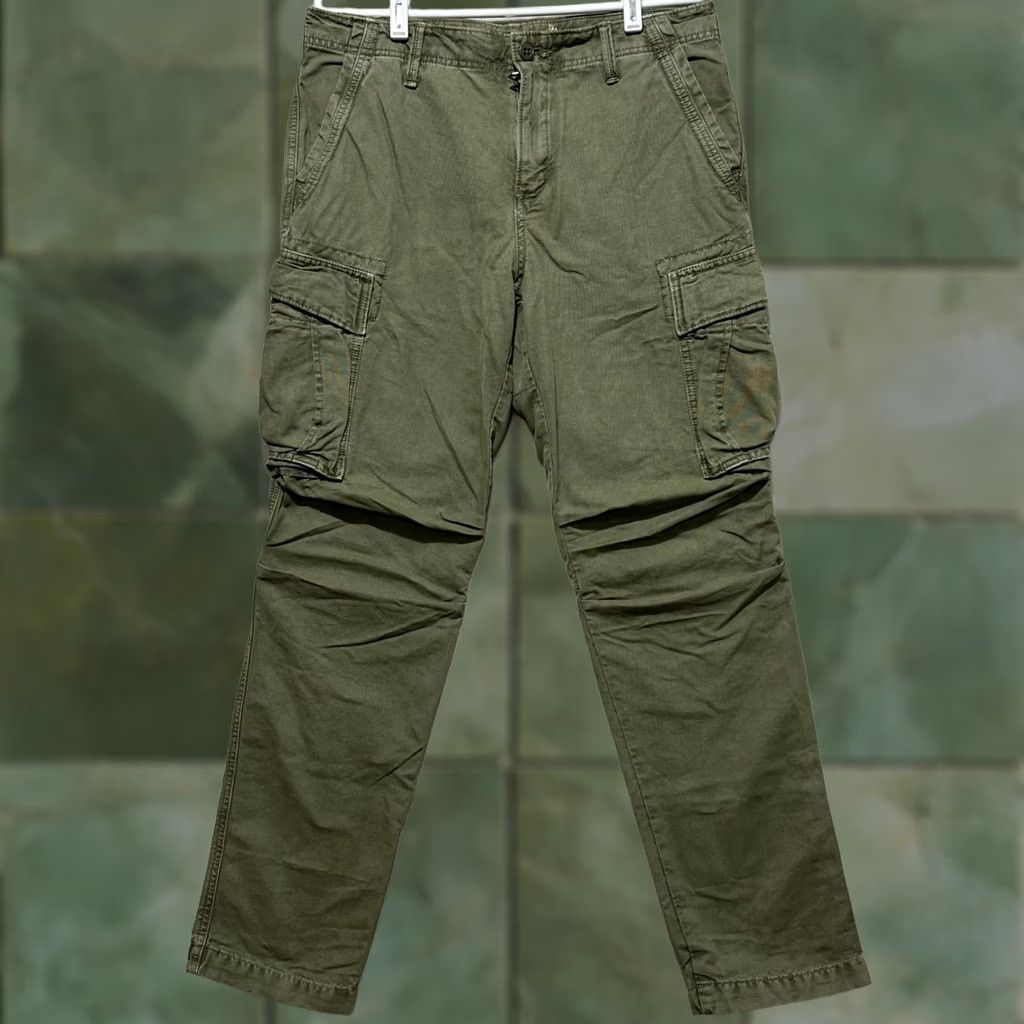 Gap Gap The Lived - In Military Slim Men's Size 32 Taper Army Green Cargo Pants Size US 32 / EU 48 - 1 Thumbnail