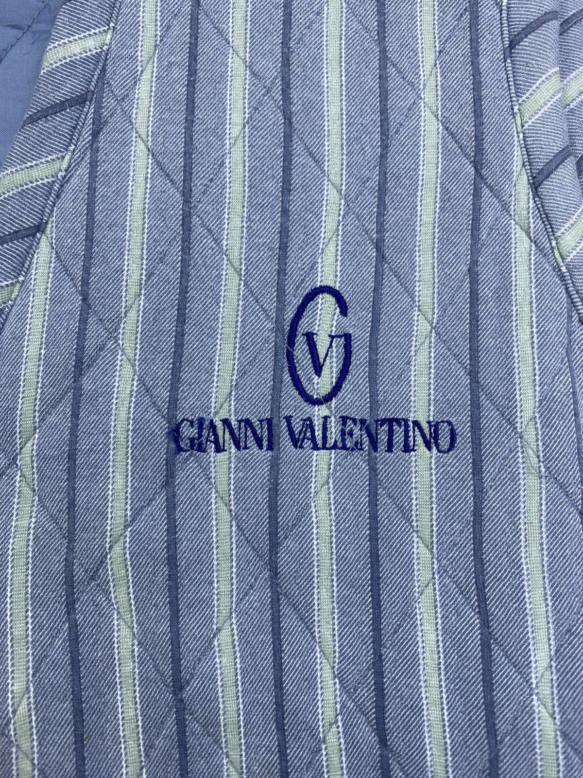 Gianni Valentino × Vintage Vintage Gianni Valentino Embroidery Logo Stripe Vest Size US M / EU 48-50 / 2 - 7 Thumbnail