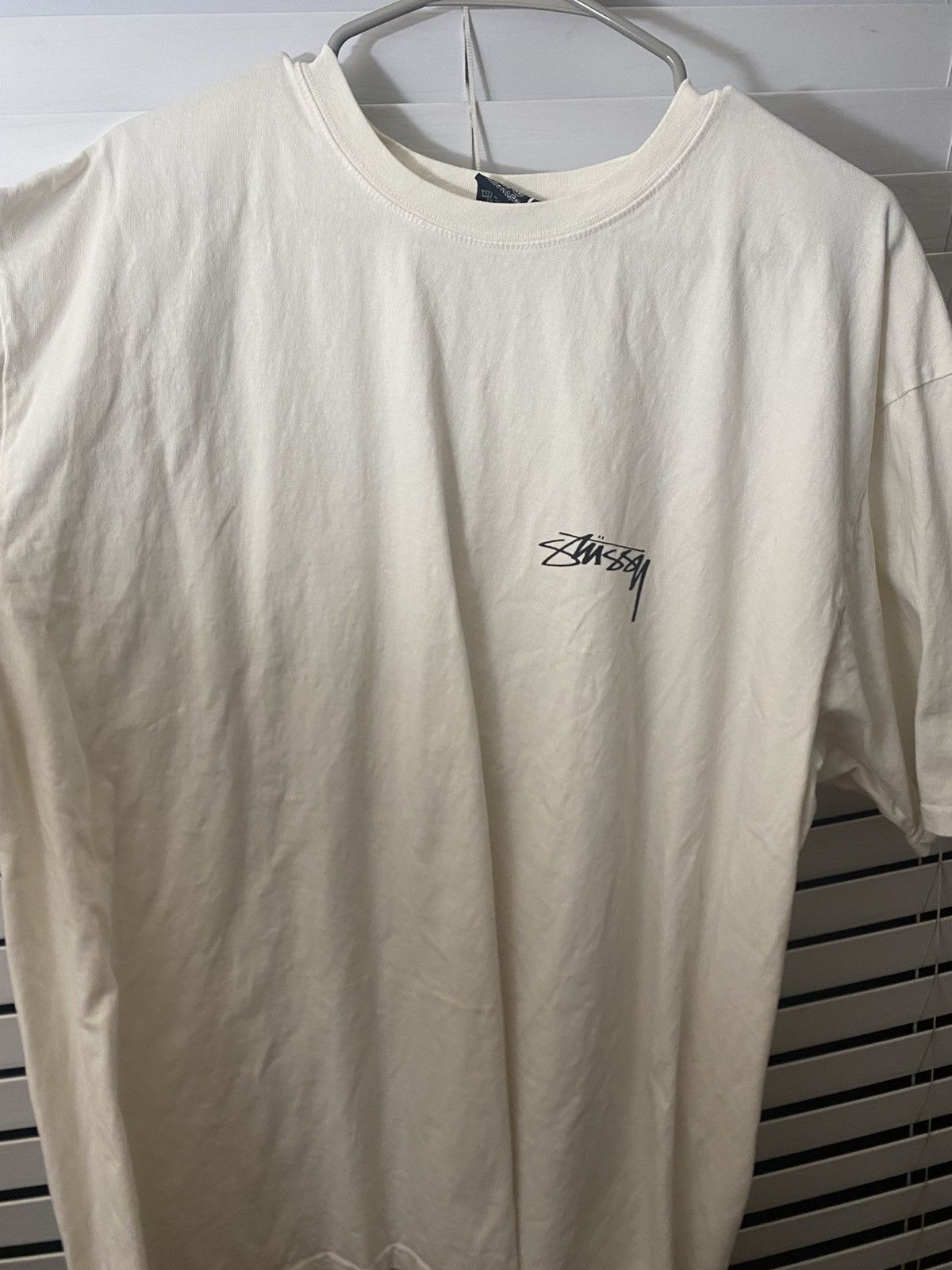 Stussy Stussy Cream Care Instructions Tee Size US XL / EU 56 / 4 - 1 Thumbnail