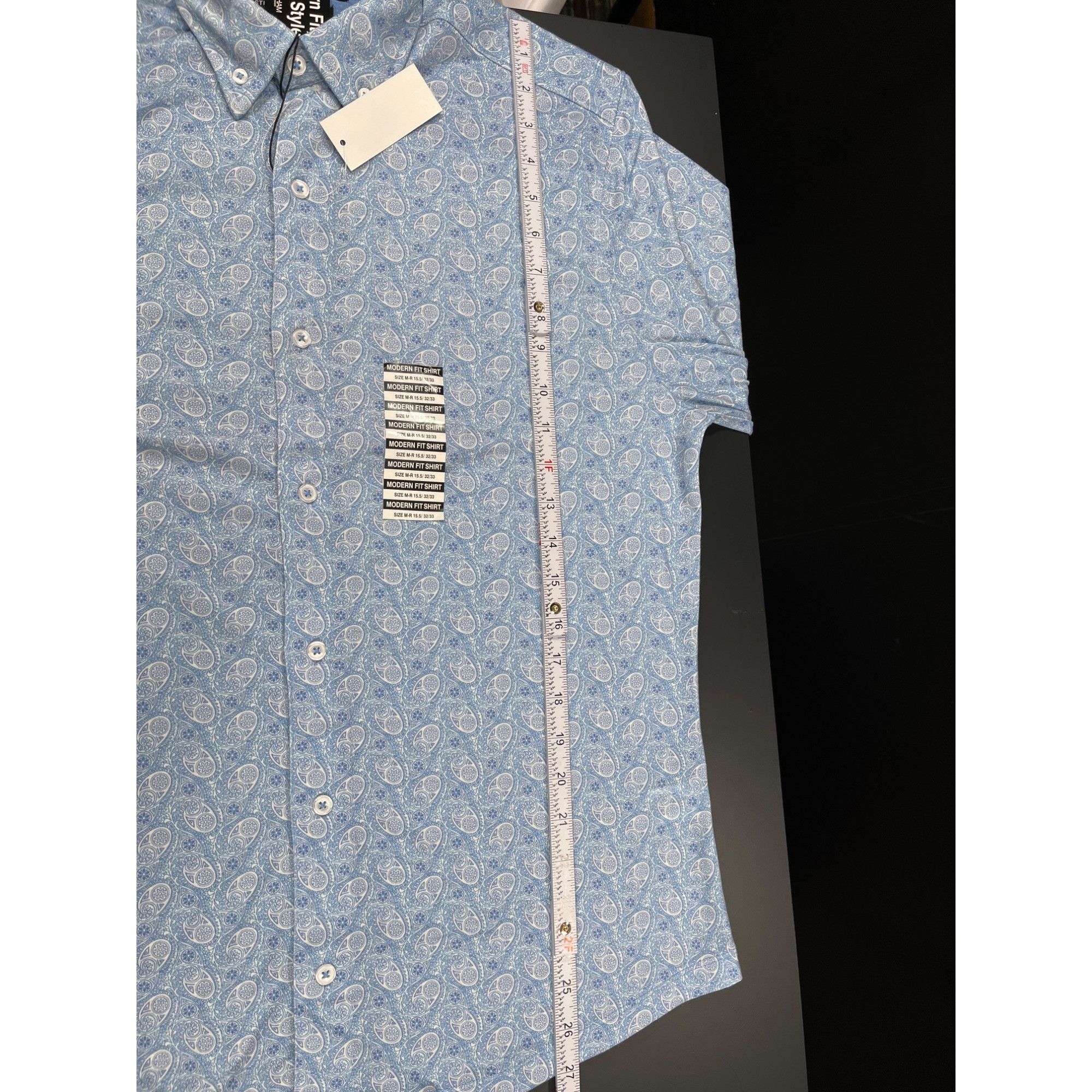 Designer Nick Graham SKU 7844 Mens Light blue Stretch Modern Fit Long Size US M / EU 48-50 / 2 - 5 Thumbnail