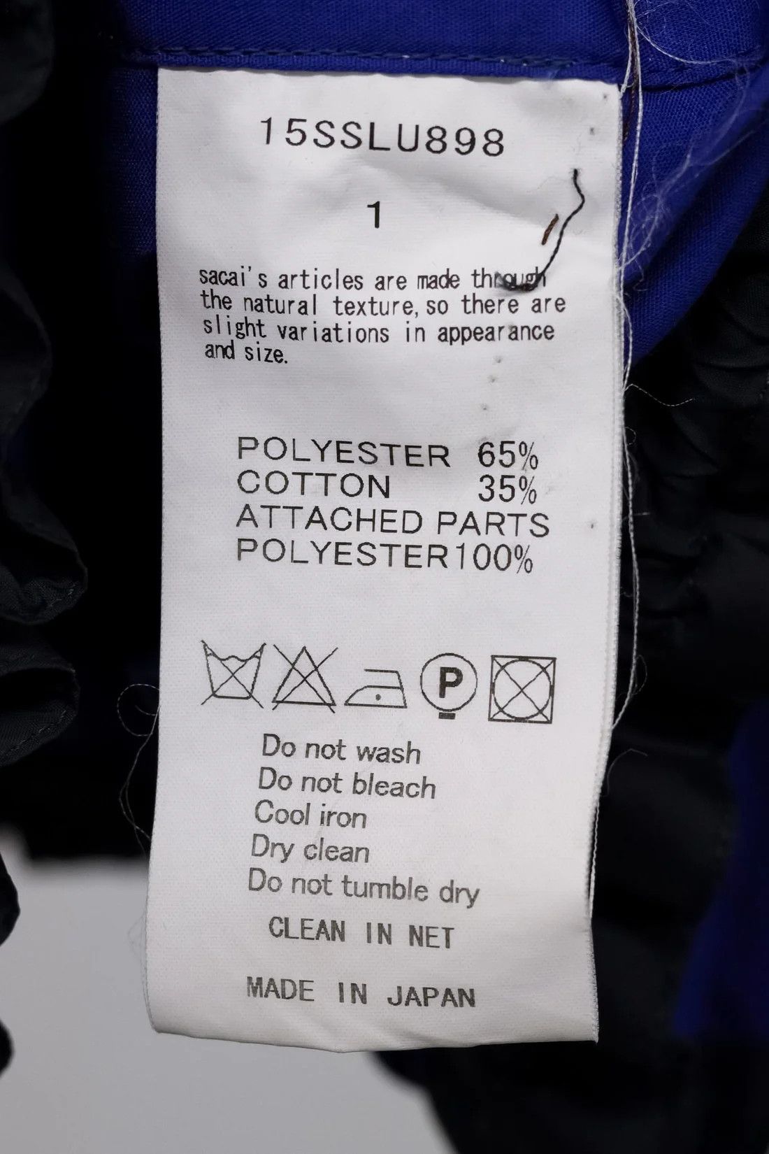 Sacai Sacai Luck SS/15 Blue Drawstring Button Up Shirt Size S / US 4 / IT 40 - 12 Thumbnail