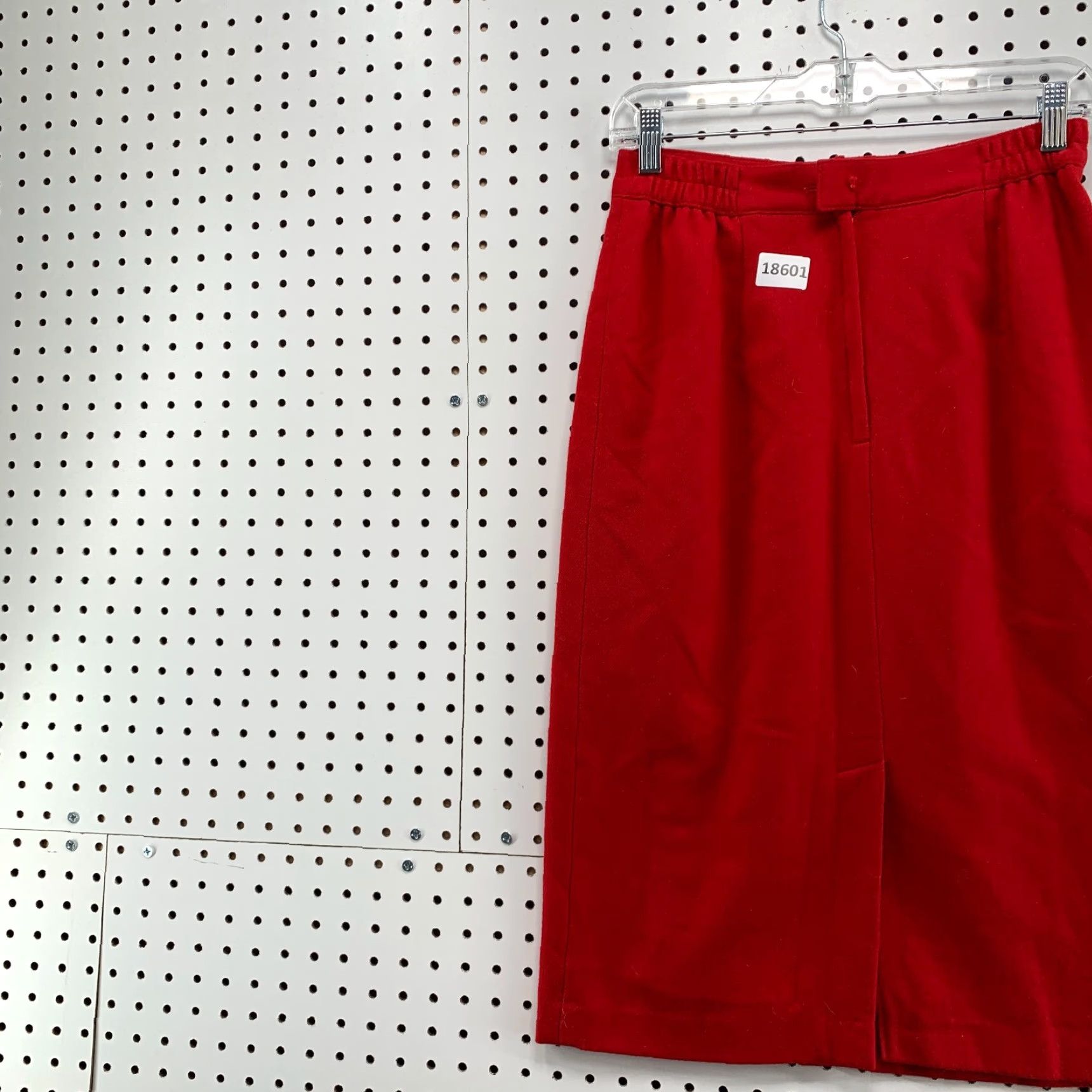 Vintage VINTAGE Sag Harbor Skirt 100% Wool Red Womens Size 8 Knee Length Pencil 26X27" Mens? Size 30" / US 8 / IT 44 - 4 Thumbnail