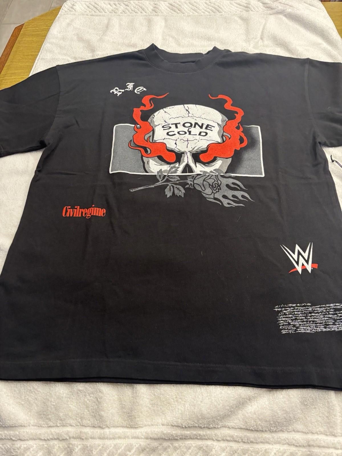 Civil Regime WWE Stone Cold Steve Austin 'Civil Regime' Ovrszed Smll NWT Size ONE SIZE - 9 Thumbnail