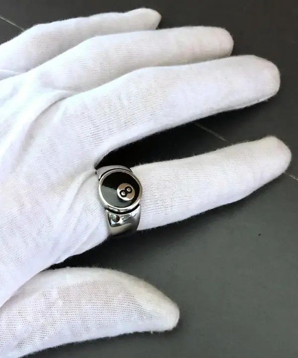Jewelry 8 Ball Ring Size ONE SIZE - 7 Thumbnail
