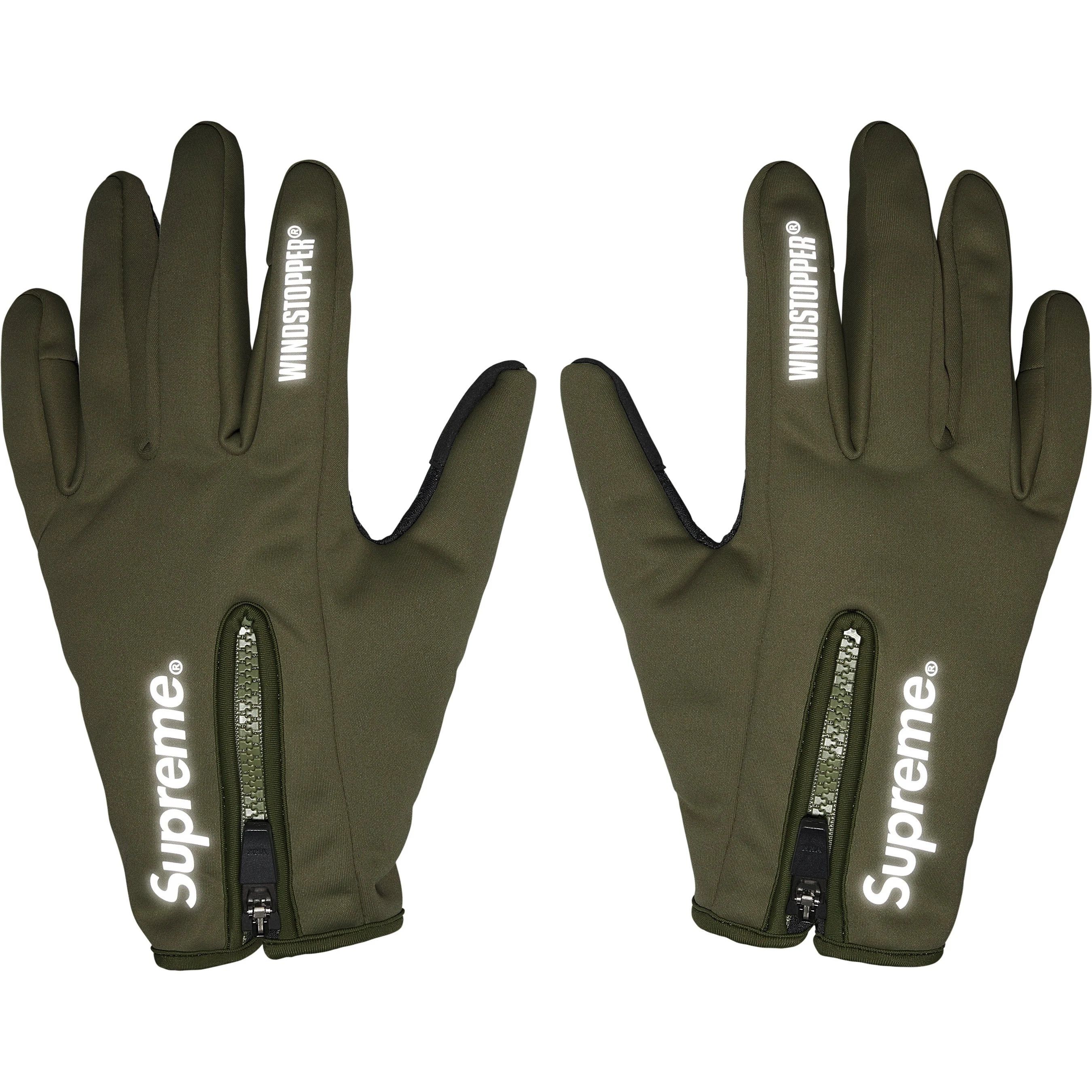 Supreme Supreme WINDSTOPPER Zip Gloves Size ONE SIZE - 2 Thumbnail