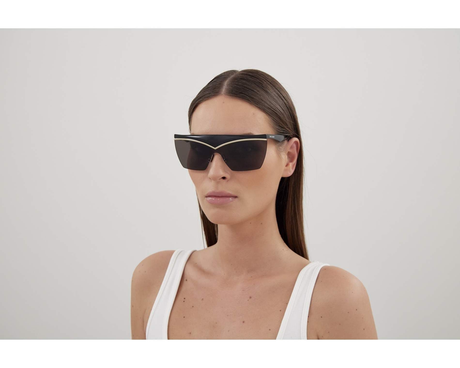 Saint Laurent Paris NEW SAINT LAURENT SL614 MASK 001 BLACK WOMEN SUNGLASSES Size ONE SIZE - 3 Thumbnail