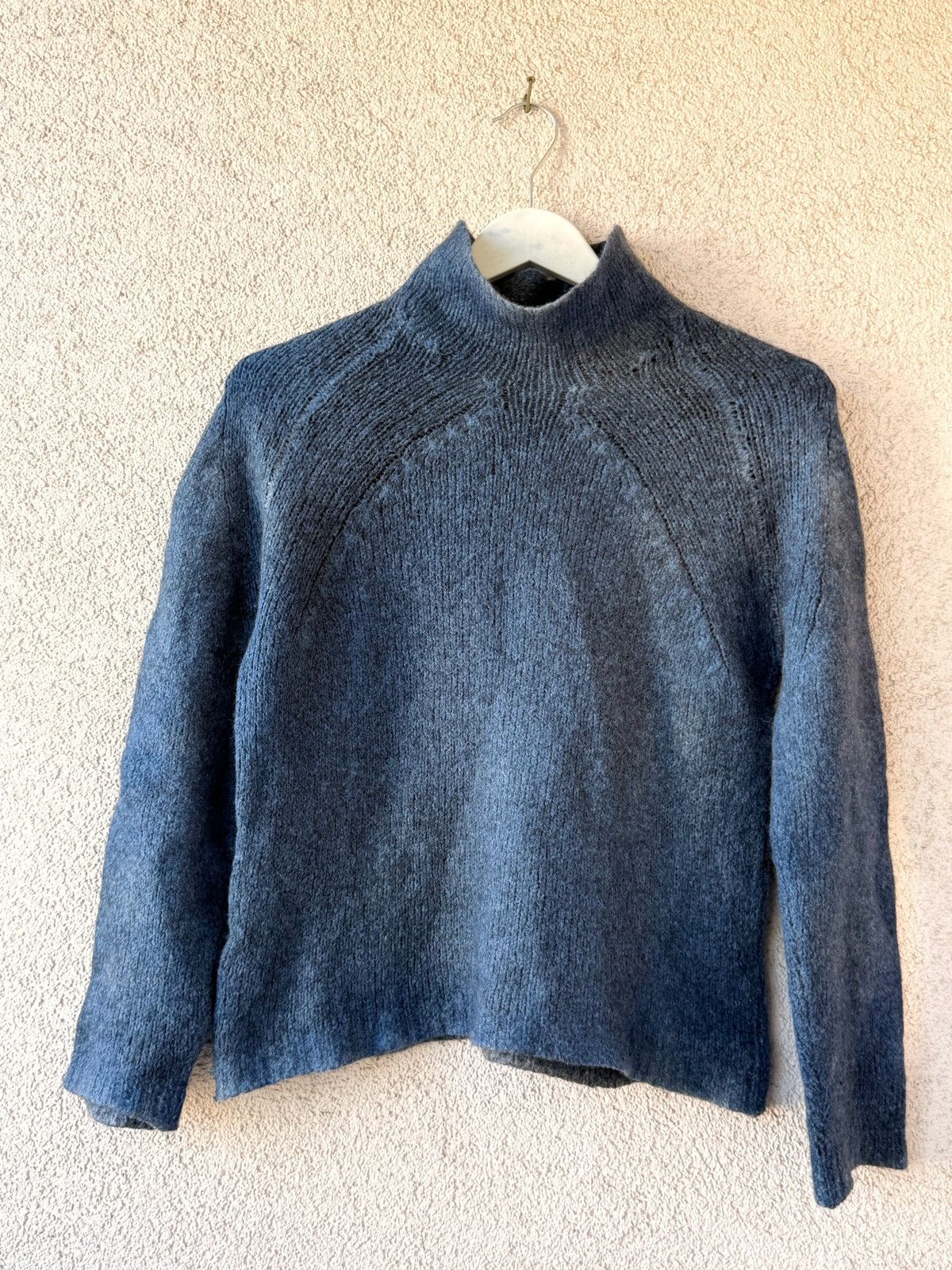 Avant Toi Avant Toi Women's Blue Wool Cashmere Jumper M High Collar Size M / US 6-8 / IT 42-44 - 1 Thumbnail