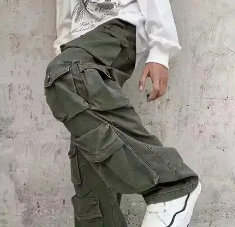 Japanese Brand × Vintage Cargo Pants Green- Korean Streetwear Style Pants Size US 32 / EU 48 - 1 Thumbnail