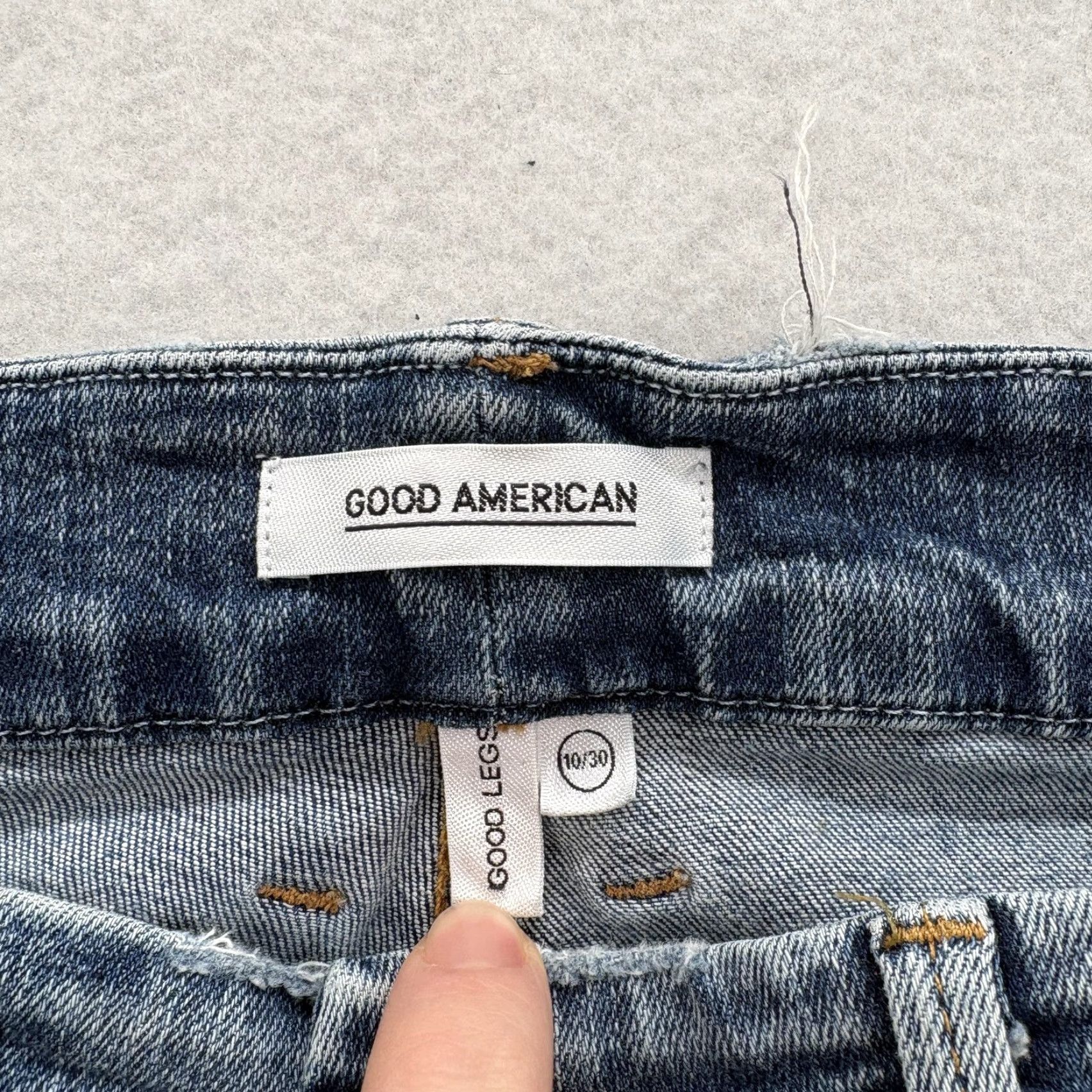Good American Good American Jeans Womens 10/30 Distressed Ankle Skinny Medium Blue Jeans Size 32" / US 10 / IT 46 - 4 Thumbnail