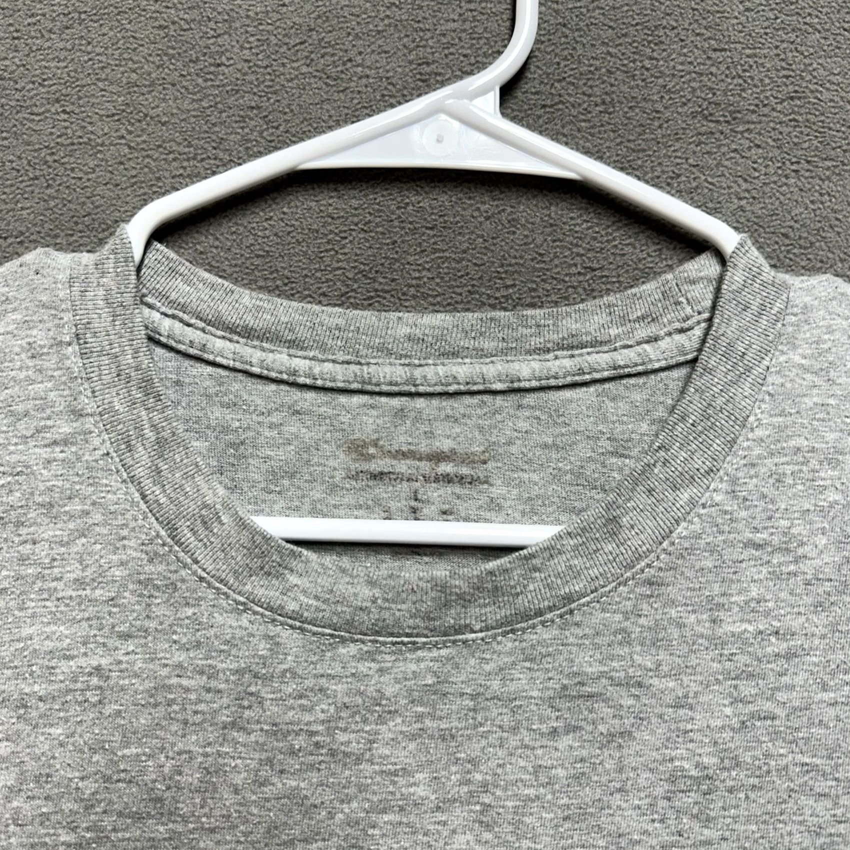 Champion VINTAGE Champion T-Shirt Mens Large Gray Spell Out Logo Classic Tee Casual 90s Size US L / EU 52-54 / 3 - 4 Thumbnail
