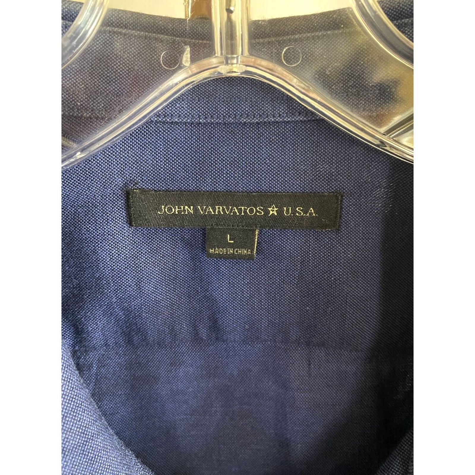 John Varvatos John Varvatos Shirt Long Sleeve Button-Up Mens Large L Blue Pearl Snap SHIRT Size US L / EU 52-54 / 3 - 6 Thumbnail