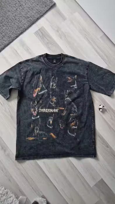 Japanese Brand Oversize Distressed Doberman Dog Tee Size US L / EU 52-54 / 3 - 5 Thumbnail