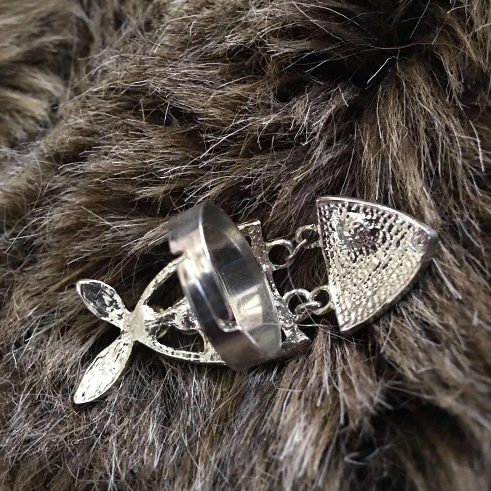 Vintage Vintage dangle head rhinestone fish ring Size ONE SIZE - 2 Thumbnail