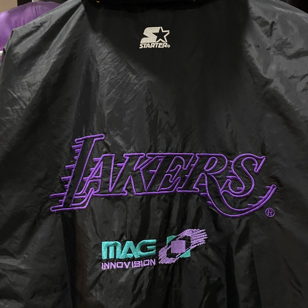 Starter VINTAGE‼️Lakers Sponsor By MAG Innovision Starter Jacket Size US L / EU 52-54 / 3 - 5 Thumbnail