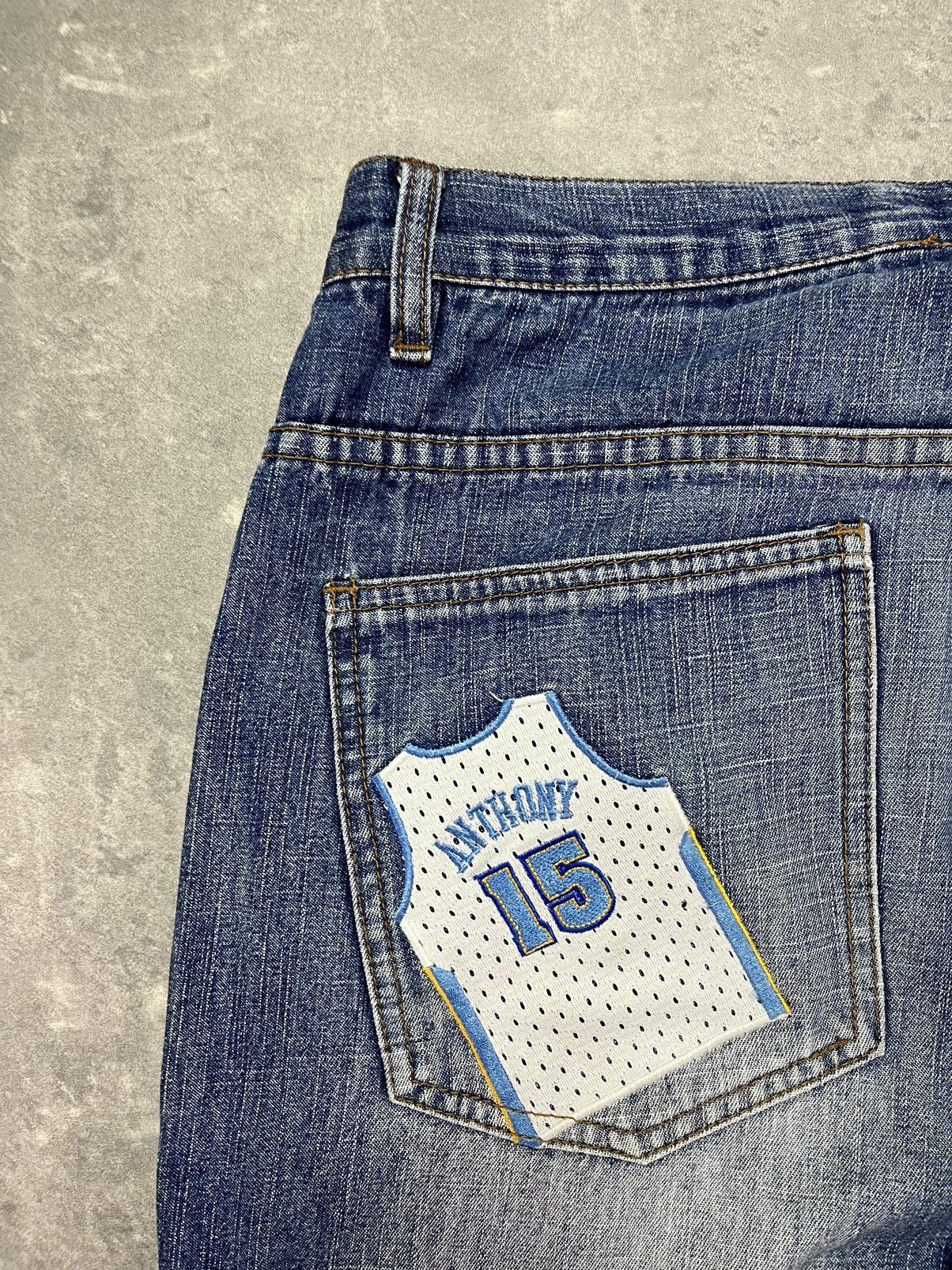 NBA UNK NBA Denver Nuggets Printed Baggy Denim Jeans 34 Size US 34 / EU 50 - 14 Thumbnail