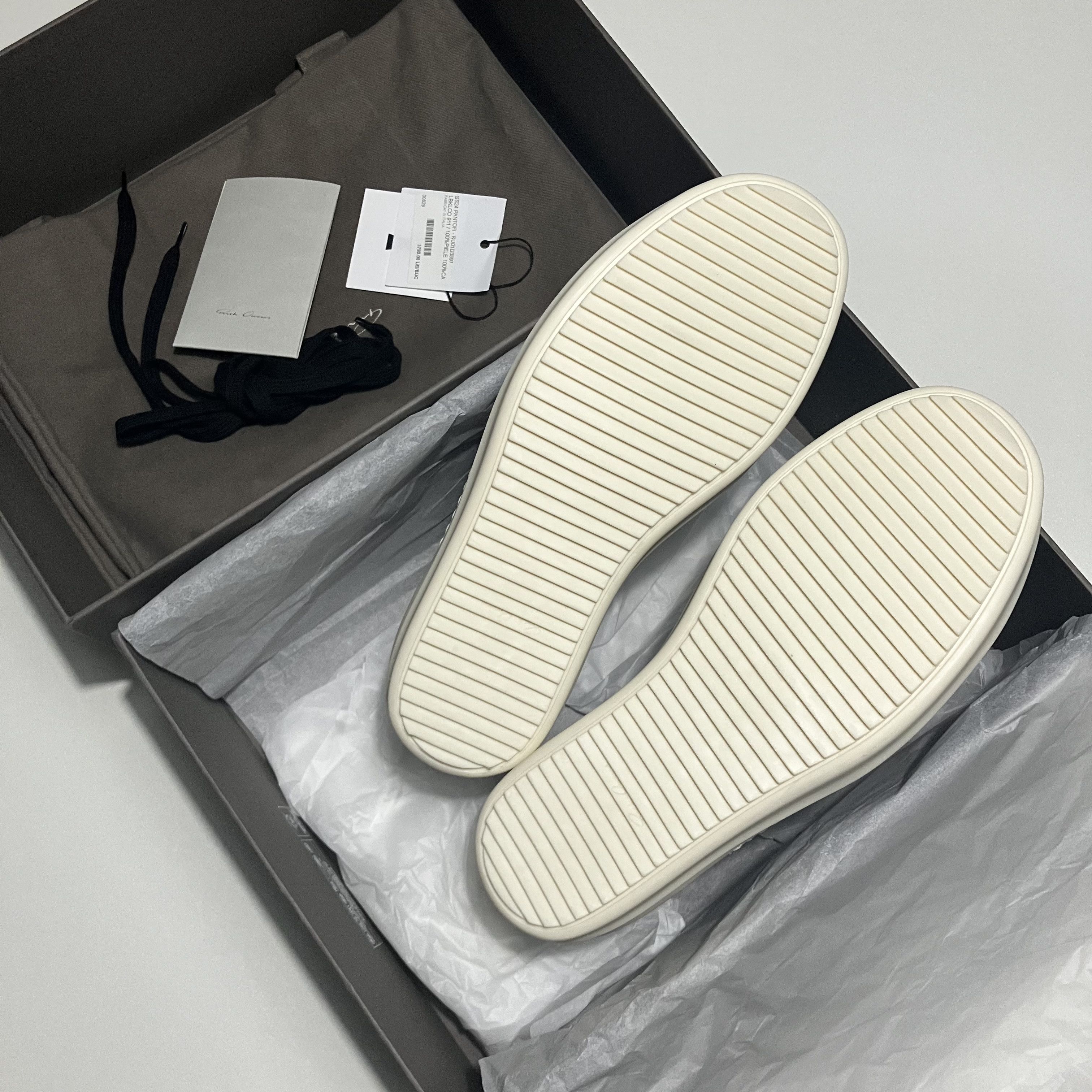 Rick Owens RICK OWENS SS24 LIDO Vintage Sneaks Black Waxy Nubuck Vans Size US 10 / EU 43 - 6 Thumbnail