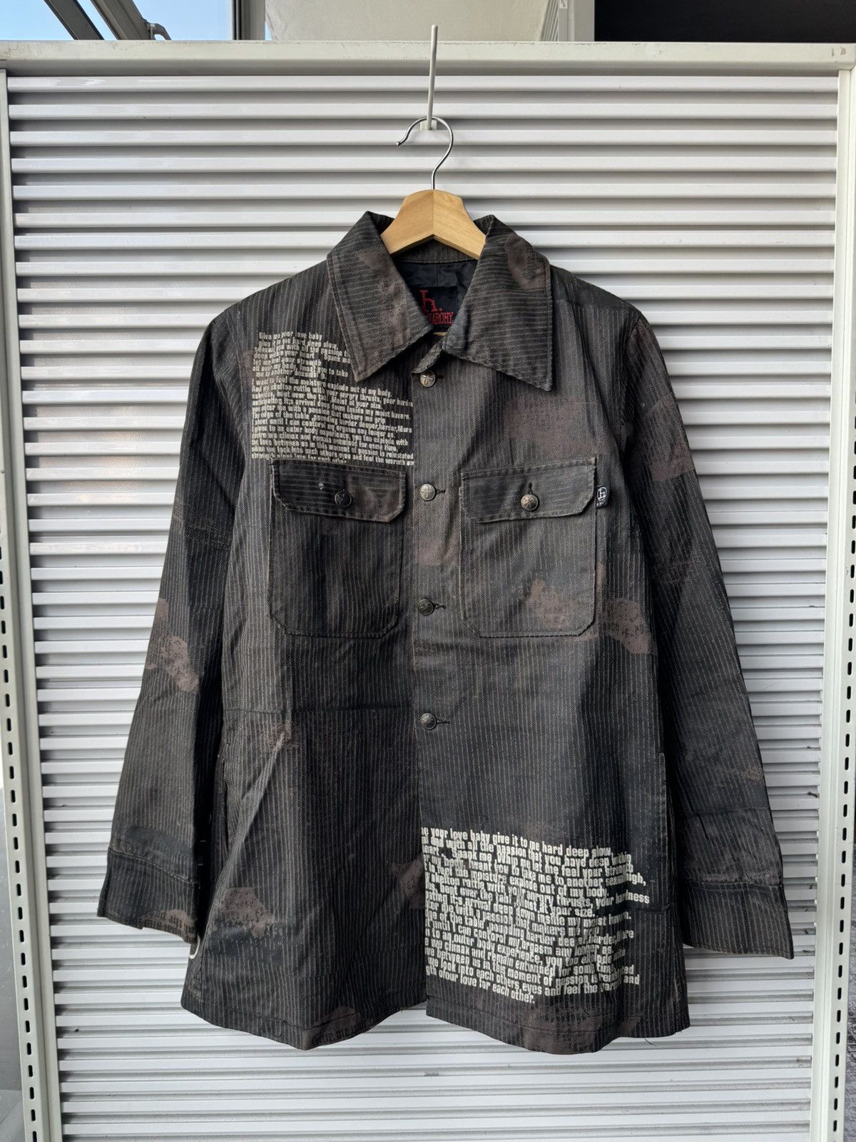 Japanese Brand Hato Anarchy Wax Punk Riot Poem Blazer Jacket Size US M / EU 48-50 / 2 - 1 Thumbnail