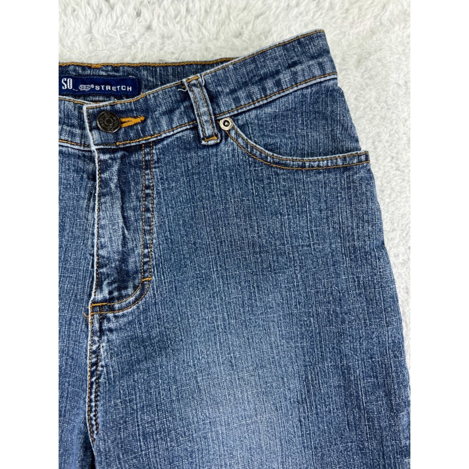 Vintage SO Brand Women's Jeans Pants 16 Blue Denim Bootcut Mid Rise Stretch Cotton Blend Womens Size 38" / US 16 / IT 52 - 6 Thumbnail