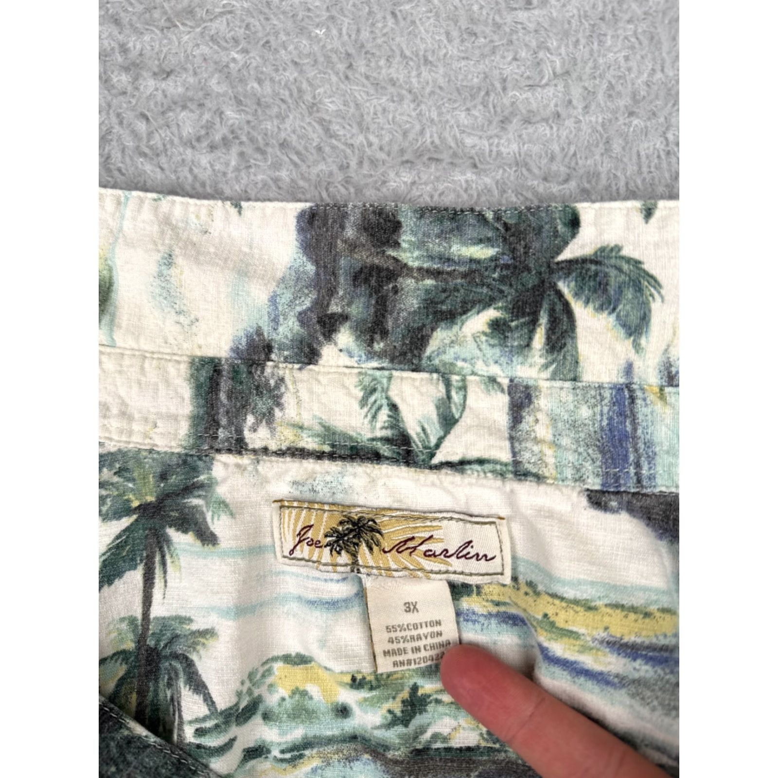 Vintage VINTAGE Joe Marlin Shirt Mens 3XL Green Palm Island Beach Print Cotton Blend Hawaii Size US XXL / EU 58 / 5 - 3 Thumbnail