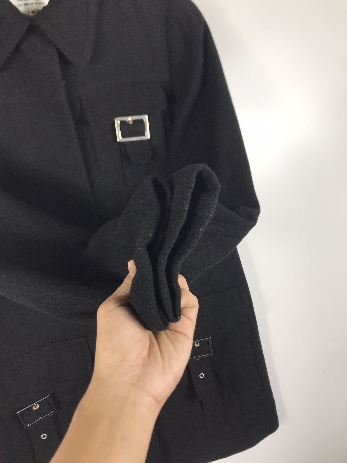 Designer × Sonia Rykiel 🔥Sonia Rykiel Wool Bondage Long Jacket Size S / US 4 / IT 40 - 7 Thumbnail