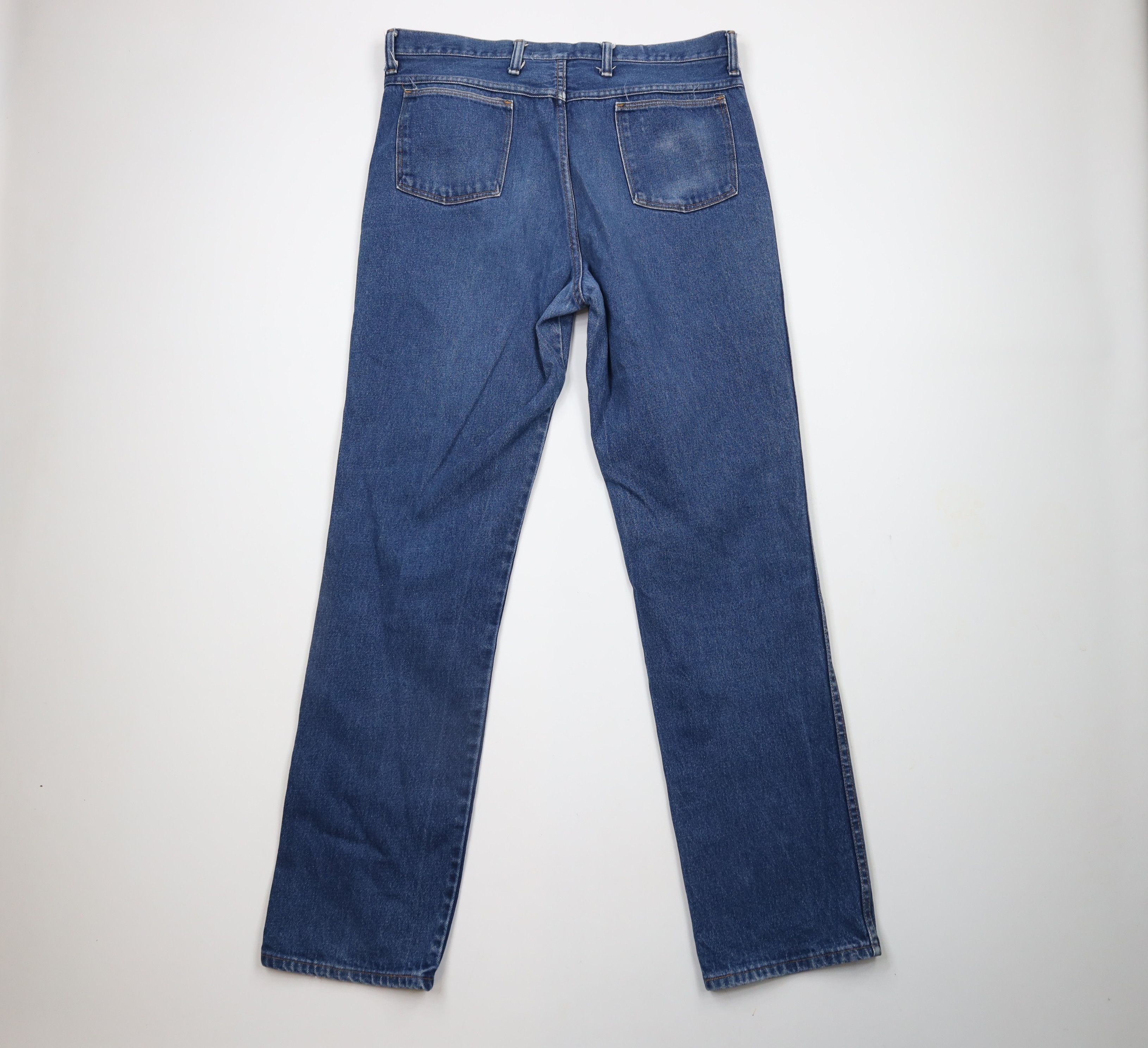 Vintage Vintage 70s Streetwear Flared Bootcut Denim Jeans Blue USA Size US 36 / EU 52 - 9 Thumbnail