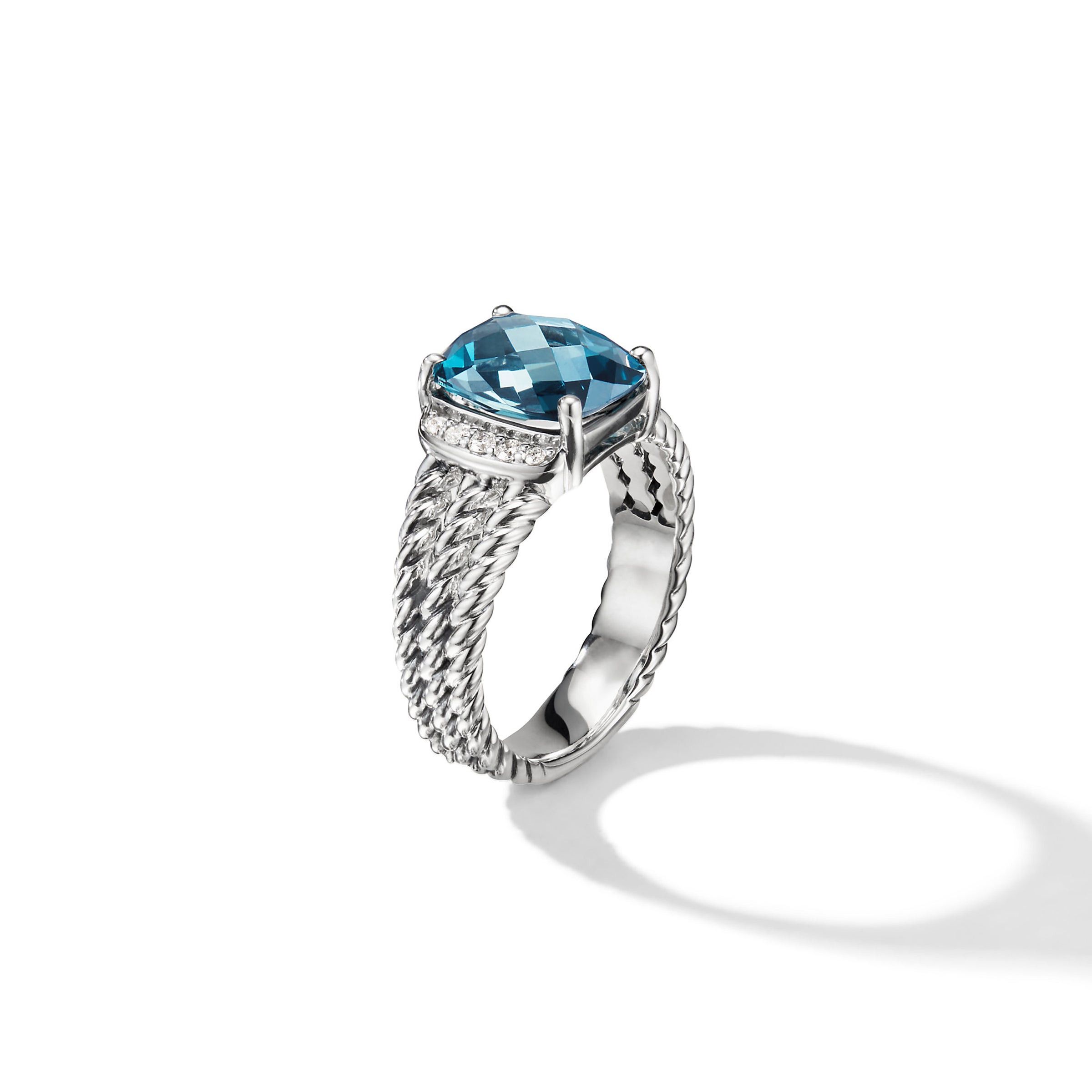 David Yurman o1w1db10526 R11028D Size:7/Petite Ring in Silver Size ONE SIZE - 2 Thumbnail