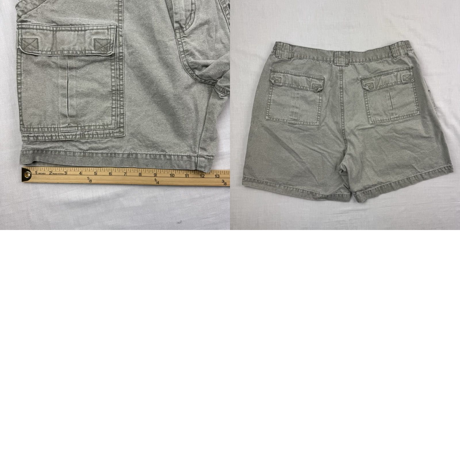 Vintage VINTAGE Talos Cargo Shorts Men 38 Gray 90s Outdoor Safari Hunting Fishing Nature Casual Workwear Travel Size US 38 / EU 54 - 8 Thumbnail