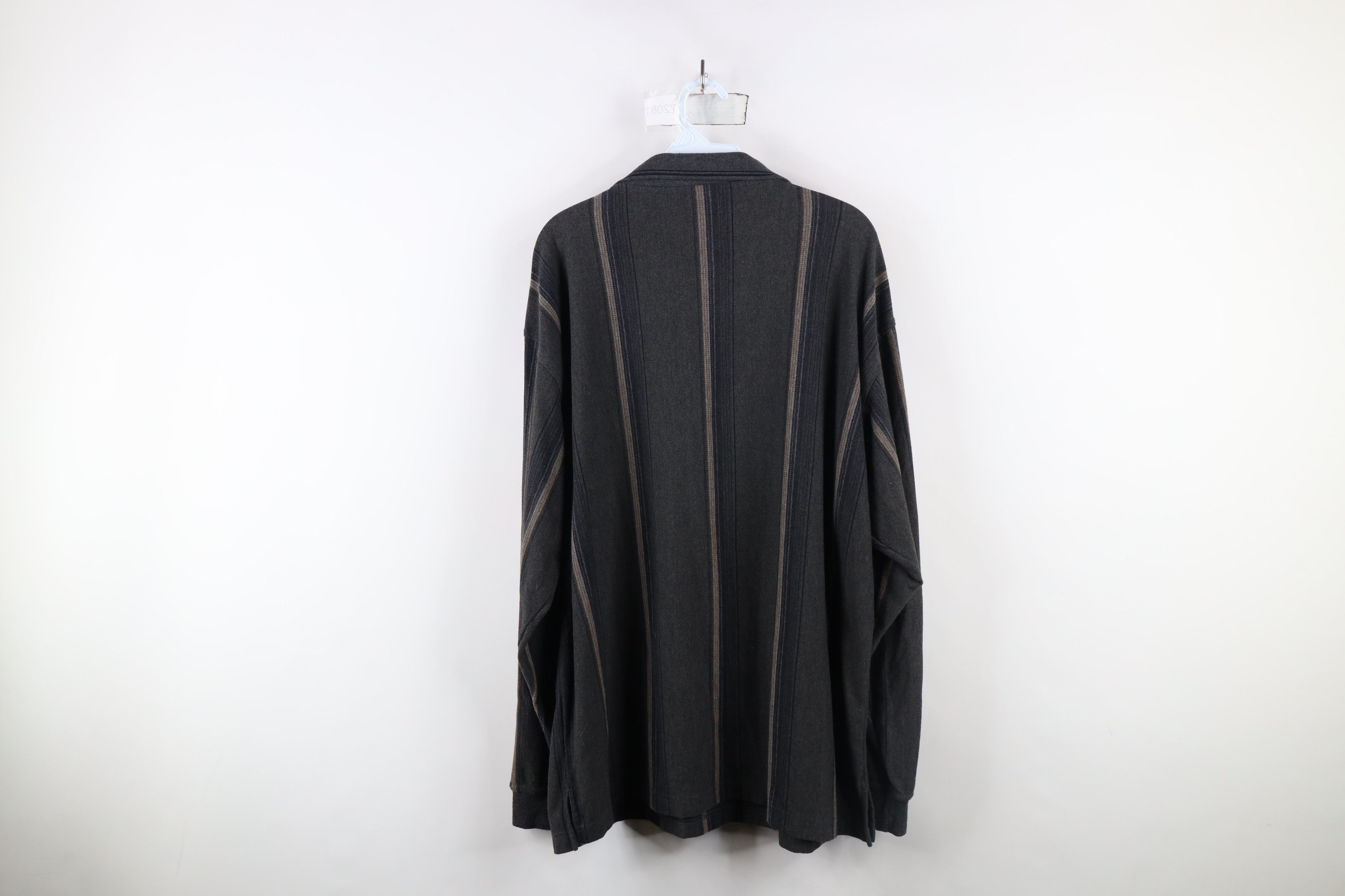 Vintage Vintage 90s Streetwear Striped Long Sleeve Rugby Polo Shirt Size US XXL / EU 58 / 5 - 10 Thumbnail