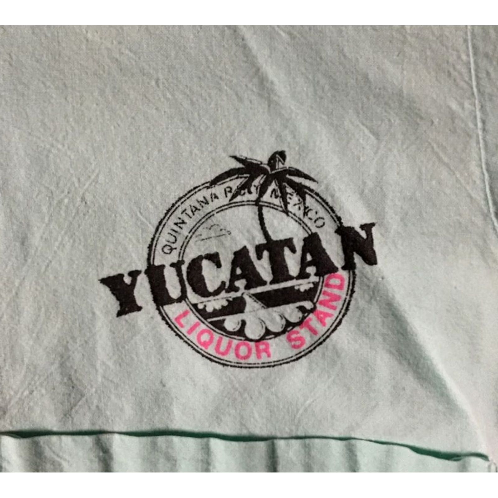 Vintage VINTAGE Quintana Roo Mexico Button Up Shirt L Green 90s Yucatan Liquor Stand Everyone’s Favorite Wet Spot Funny Beer Mens Shirt Size US L / EU 52-54 / 3 - 3 Thumbnail