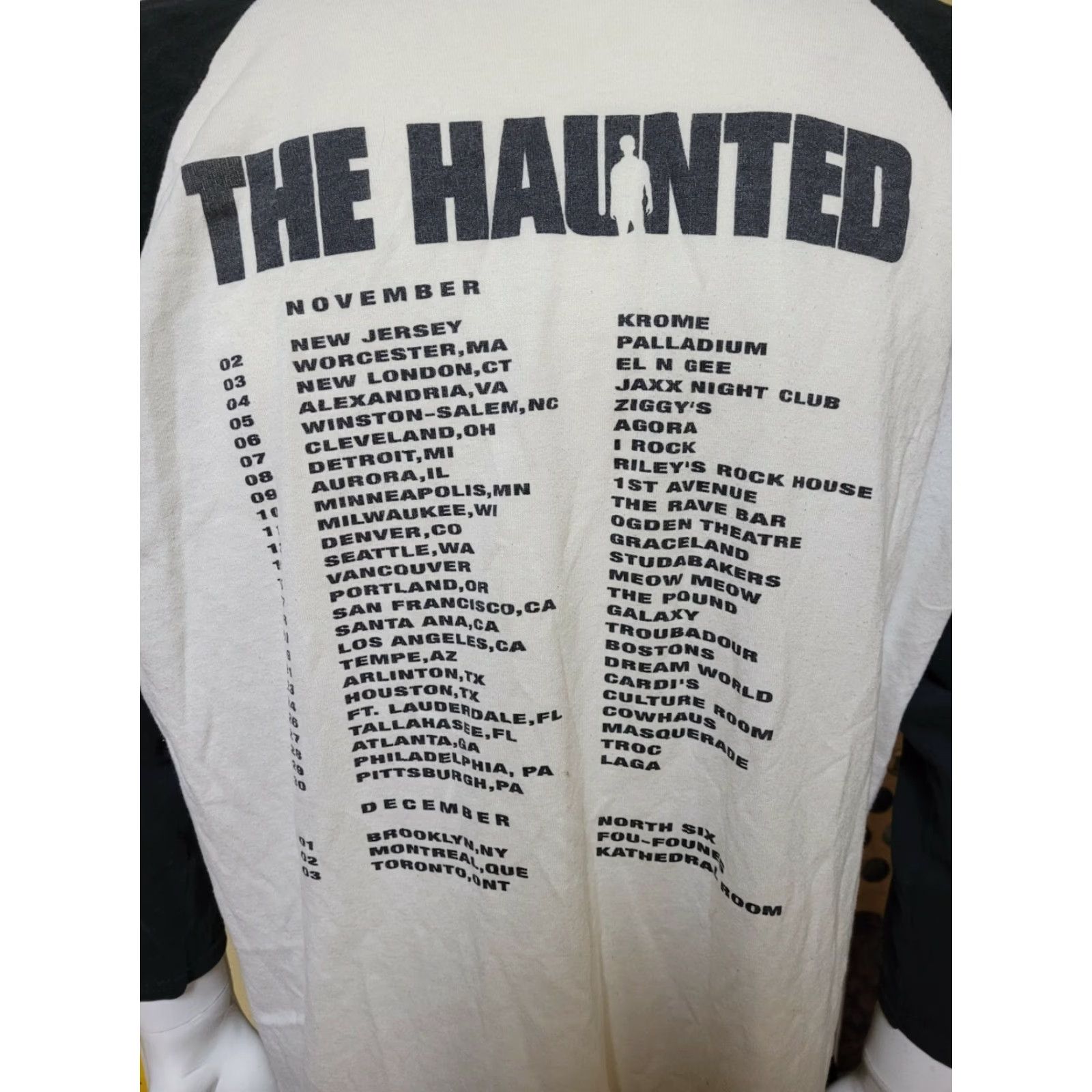 Augusta Sportswear VTG Raglan Jersey Shirt The Haunted Swedish Death Metal Band XL 2001 Mens Graphic Tee White Cotton Blend Augusta Sportswear 3/4 Sleeve Size US XL / EU 56 / 4 - 4 Thumbnail