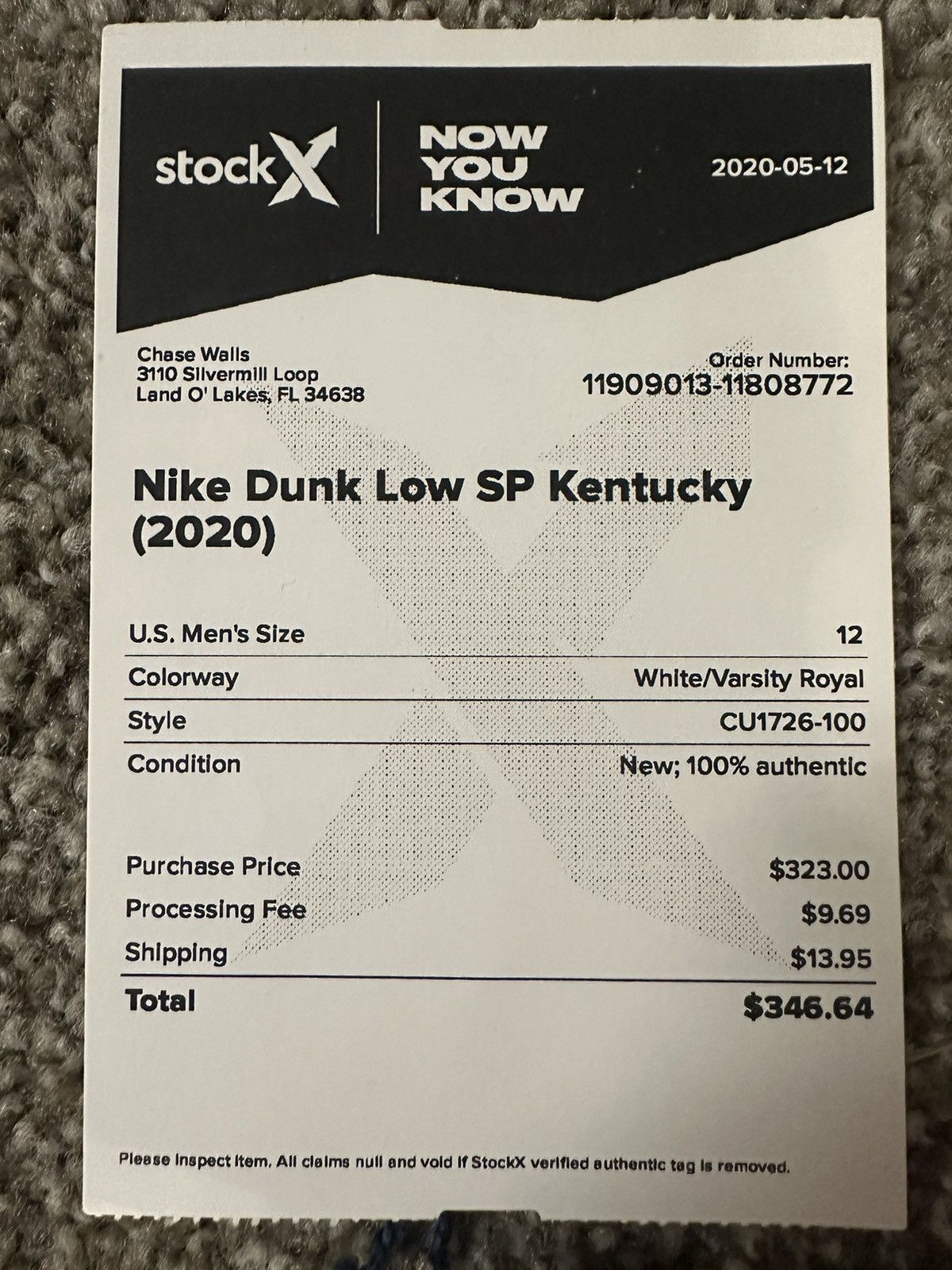 Nike Nike Dunk Low SP Kentucky Blue Size US 12 / EU 45 - 7 Thumbnail