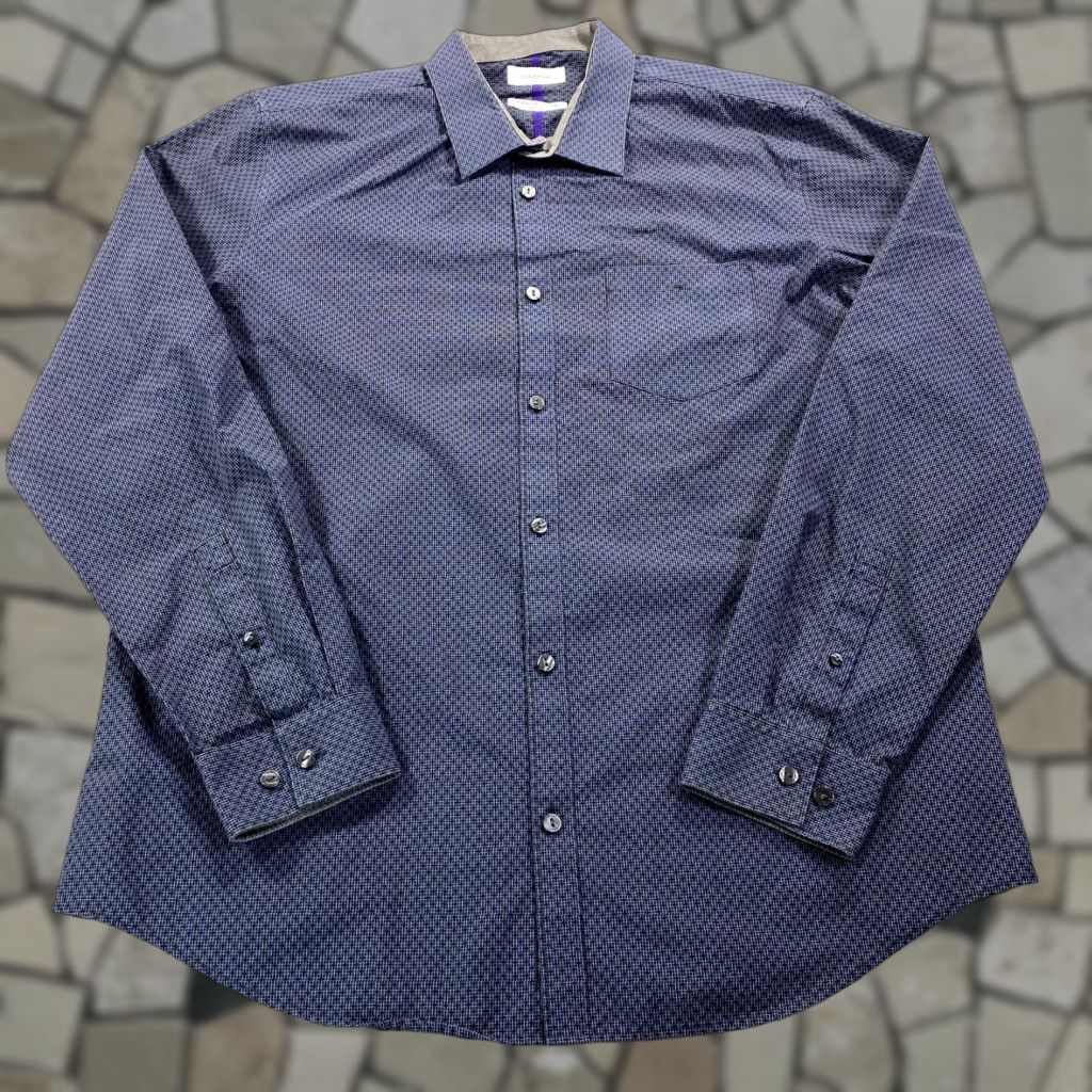 Vintage Calvin Klein Shirt Mens Medium Blue Button Up Casual Dress Adult Infinite Cool Size US M / EU 48-50 / 2 - 1 Thumbnail