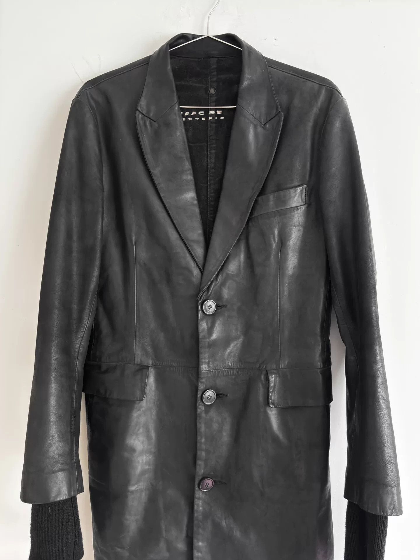Isaac Sellam Experience Isaac Sellam Waxed Lambskin Long Leather Coat Size US S / EU 44-46 / 1 - 2 Thumbnail