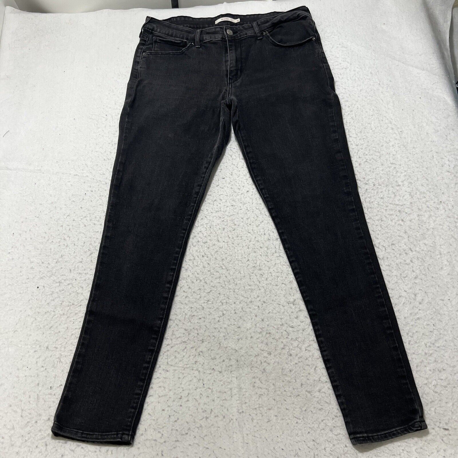 Levi's Levis 711 Skinny 32 Mid Rise Denim Stretch Jeans Black 32x30 Size US 32 / EU 48 - 1 Thumbnail