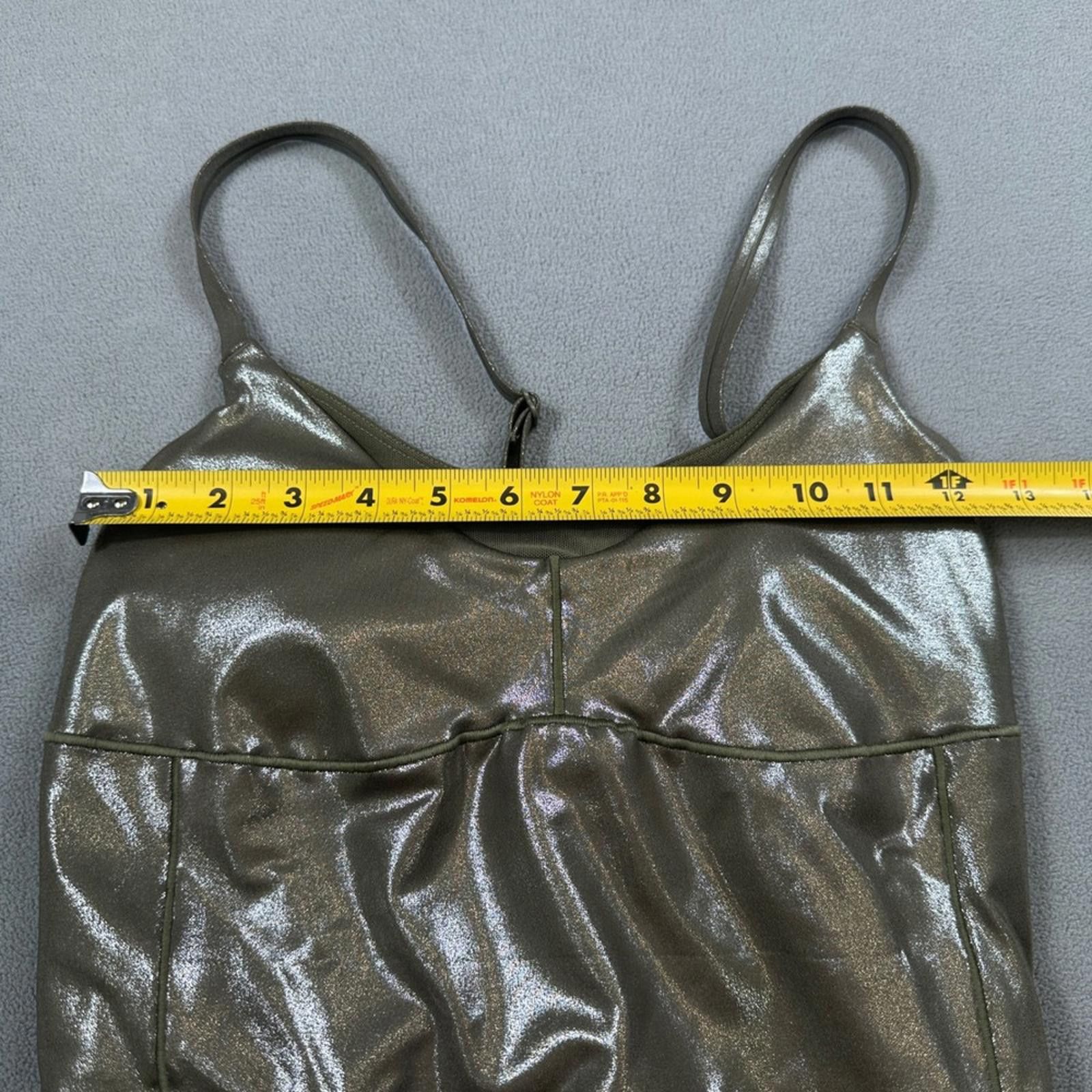 Other NWT Adidas Ivy Park Metallic Catsuit Women L Jumpsuit Shiny Size 36" / US 14 / IT 50 - 5 Thumbnail