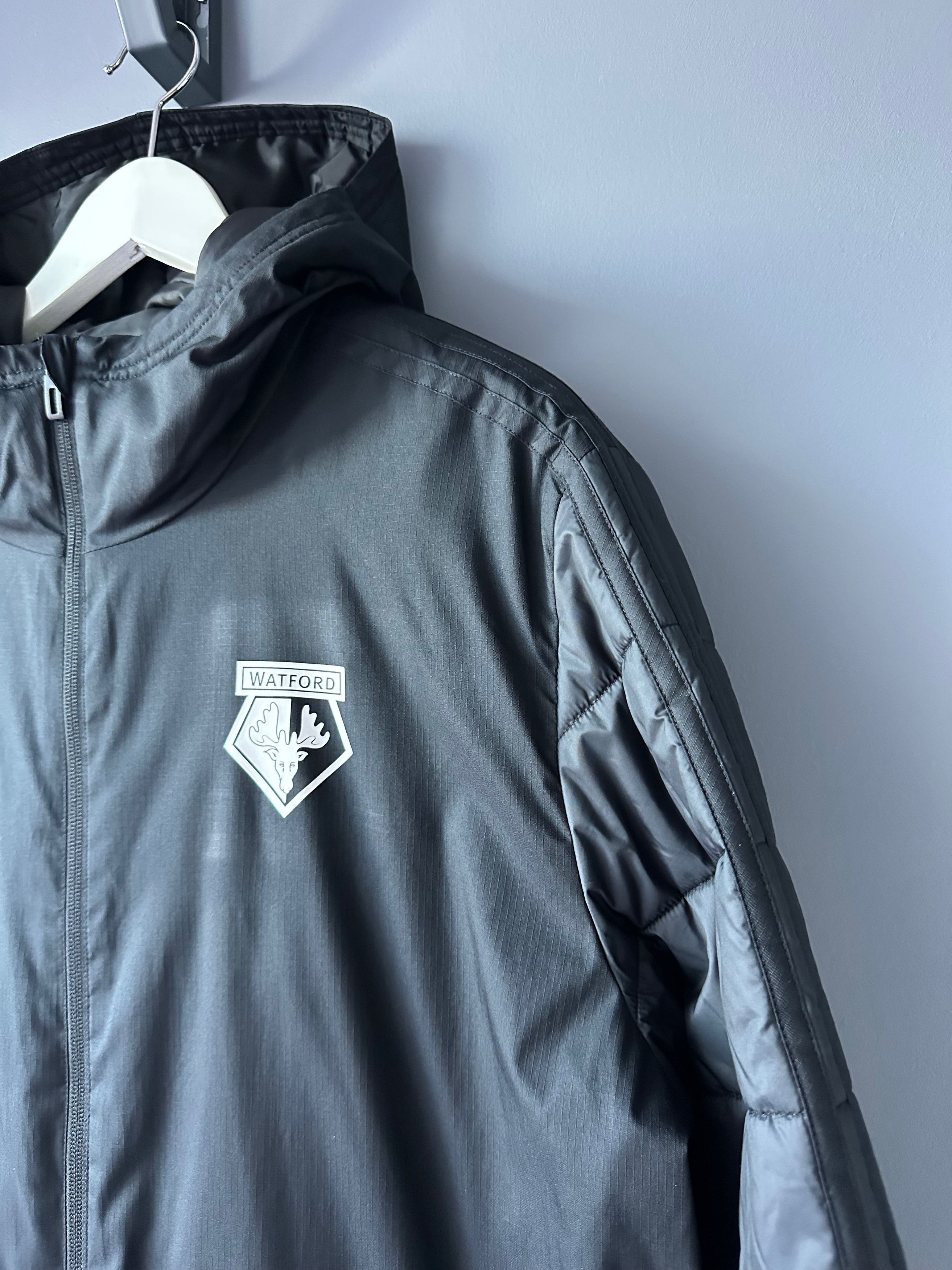 Adidas 2018 Adidas Watford Hooded Winter Jacket Padded Size US L / EU 52-54 / 3 - 4 Thumbnail