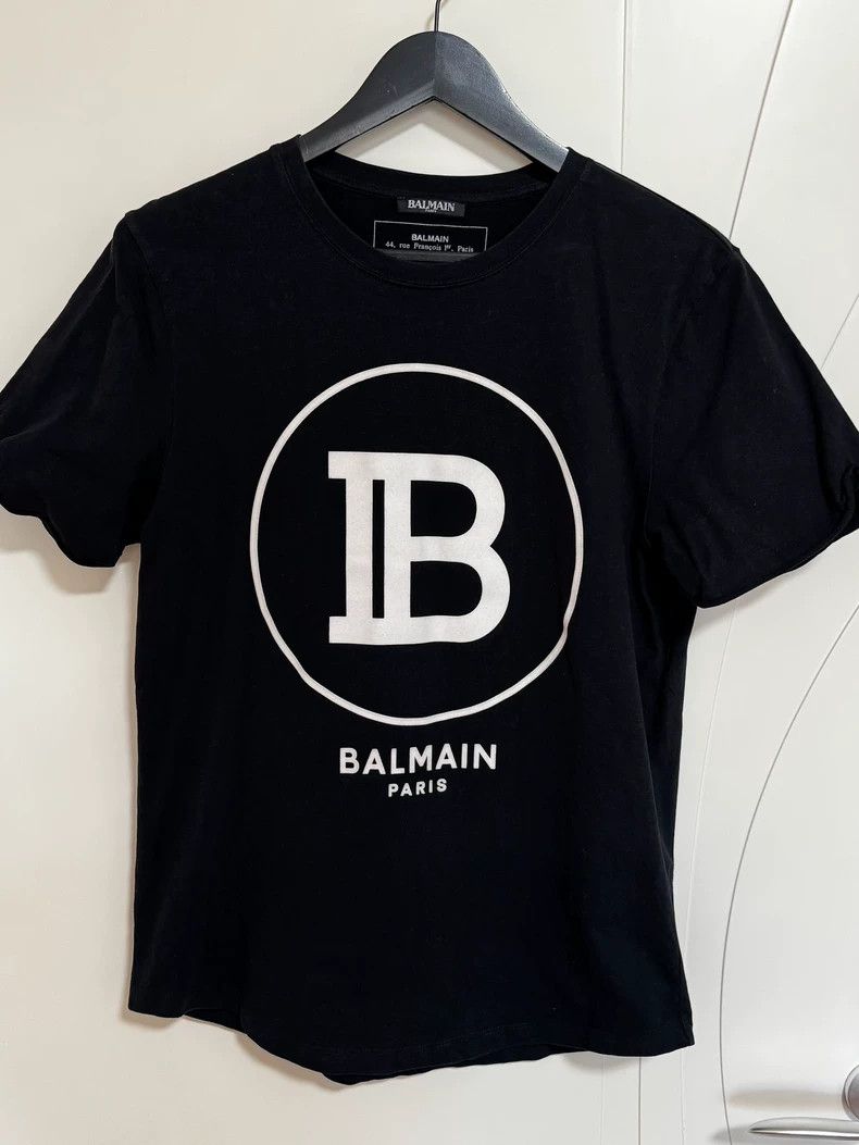 Balmain Black Balmain Summer Printed T-Shirt for Men Size US M / EU 48-50 / 2 - 1 Thumbnail