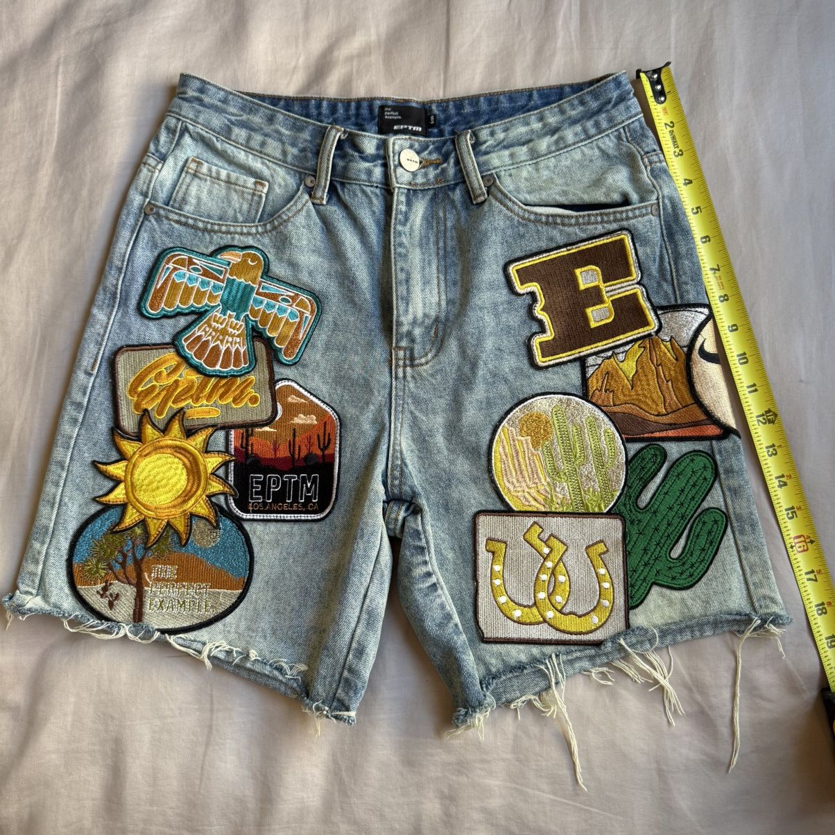 EPTM. EPTM Patrick Patchwork Denim Jorts Shorts Men's Size S / 30 Size US 30 / EU 46 - 1 Thumbnail