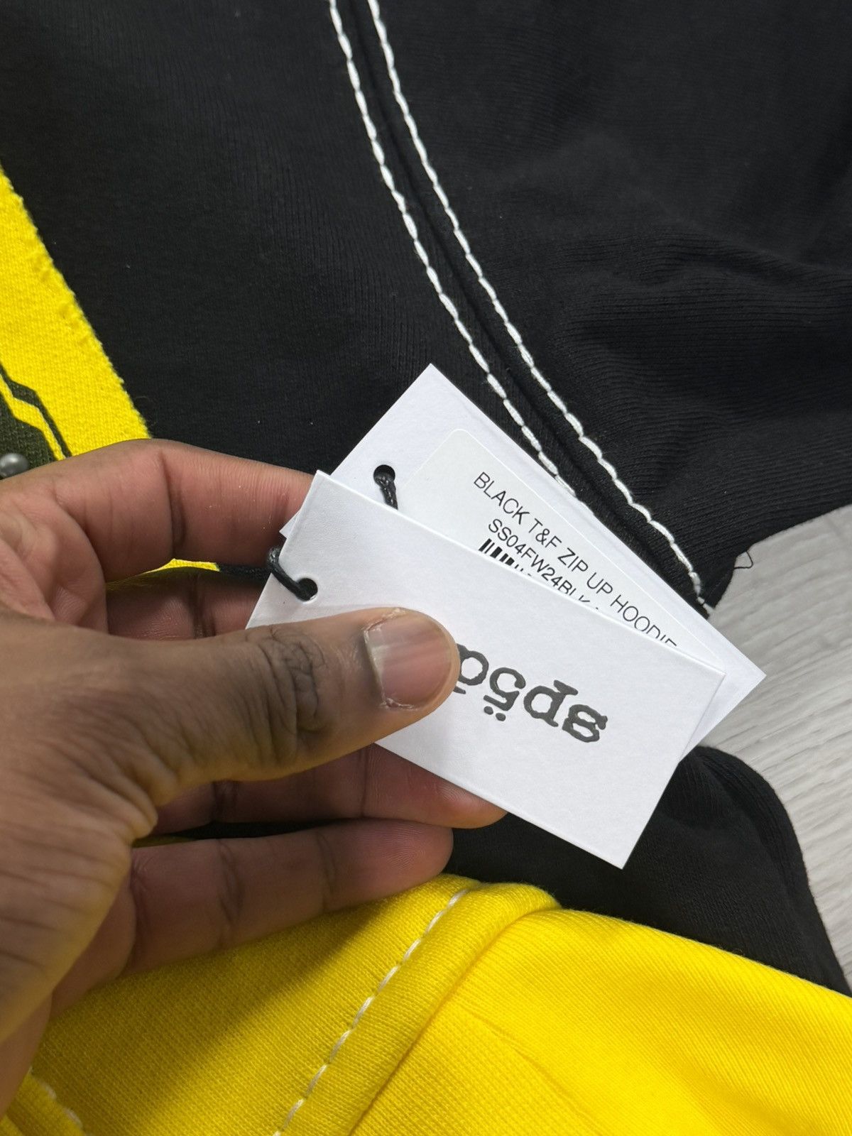 Sp5der Sp5der T&F Zip Hoodie – Black / Yellow Size US XL / EU 56 / 4 - 5 Thumbnail