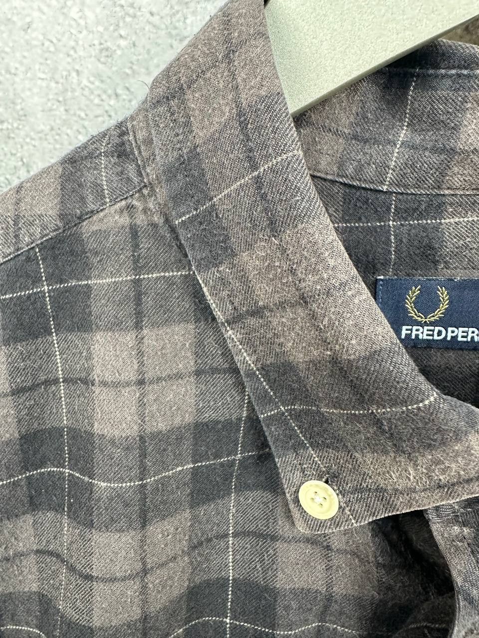Fred Perry Fred Perry Plaid Shirt Button Up Vintage Check Brown LS Size US L / EU 52-54 / 3 - 13 Thumbnail